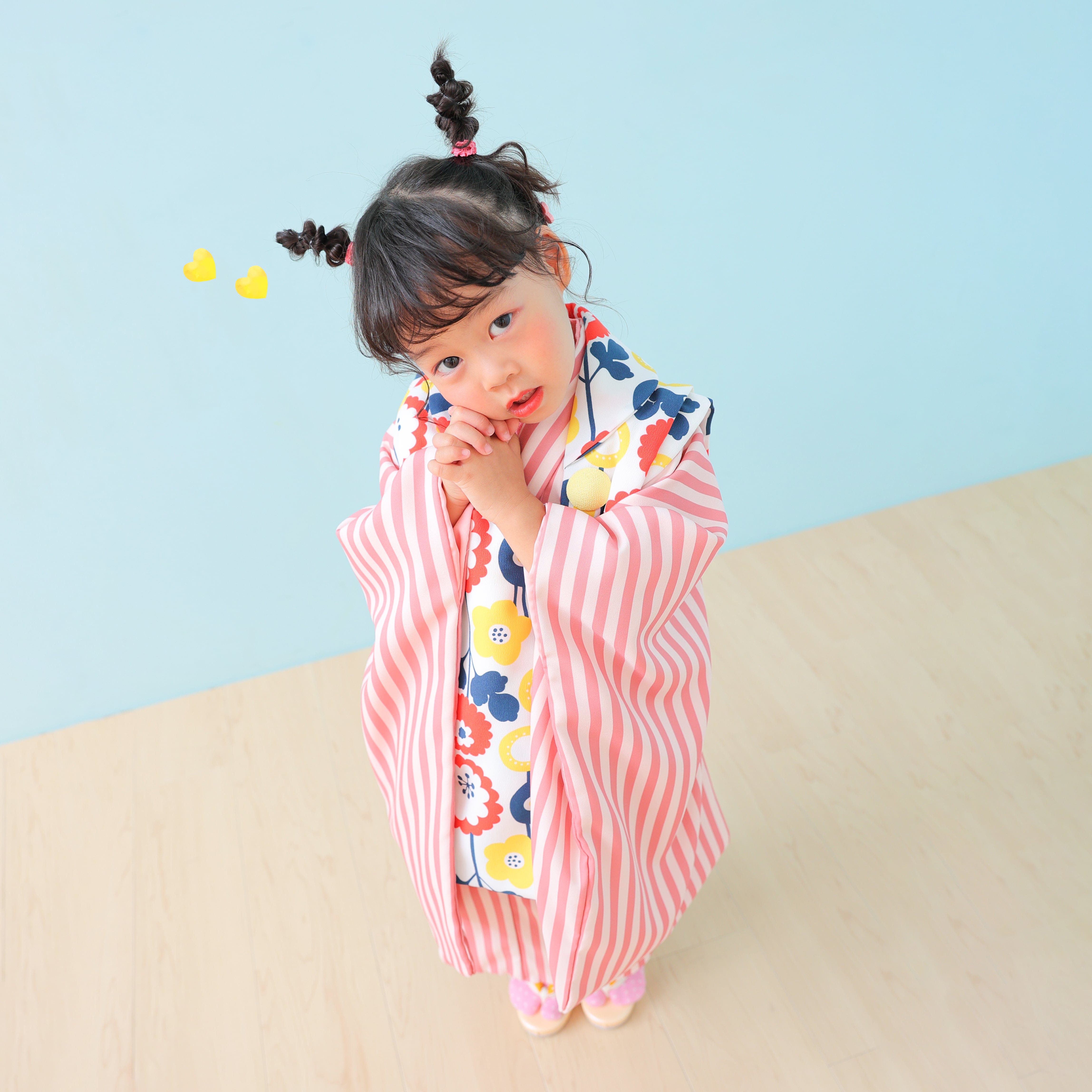 七五三　七五三撮影　753　753撮影　3歳女の子　キッズフォトスタジオ　大阪フォトスタジオ