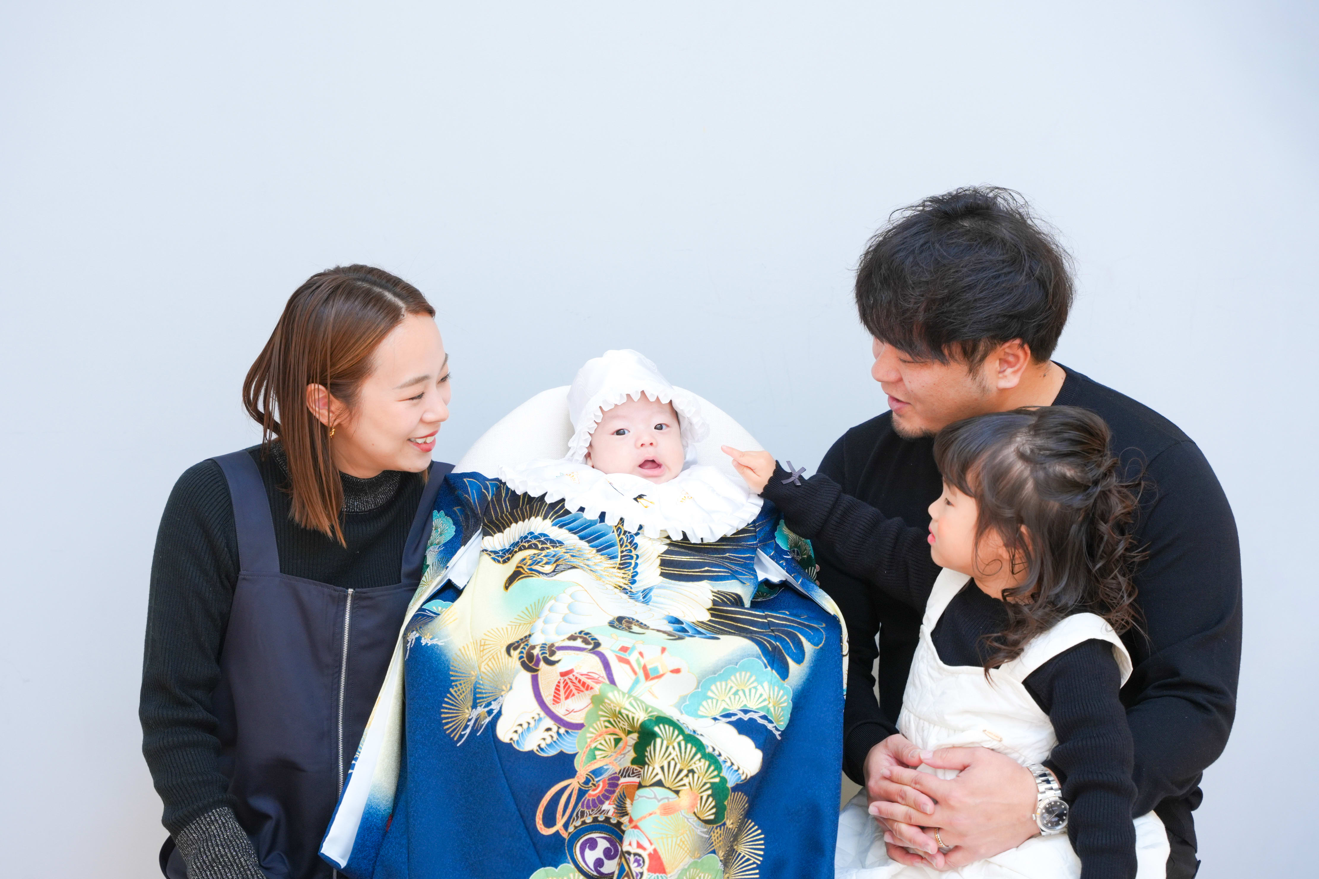 お宮参り　お宮参り撮影　家族写真