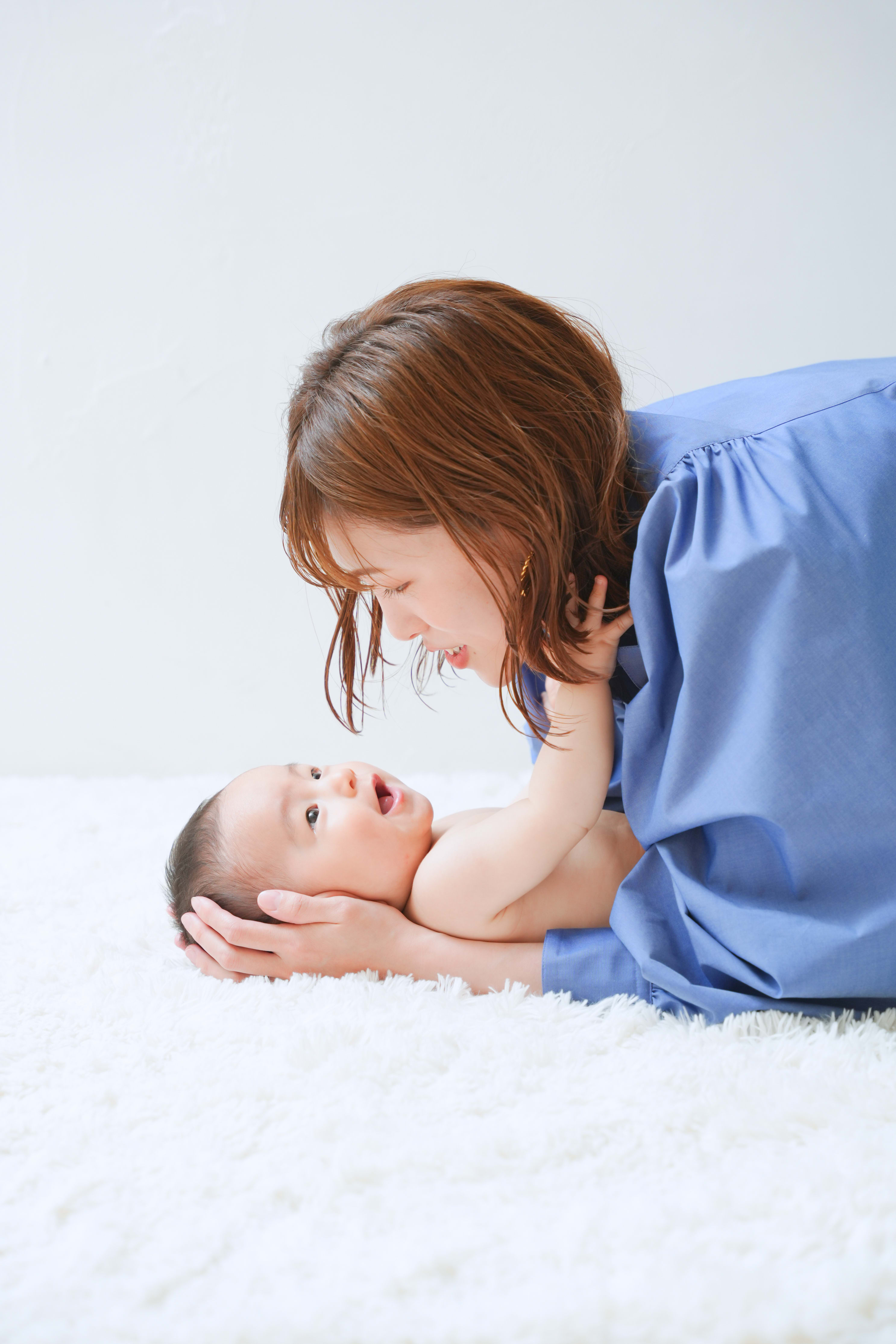家族写真 可愛い 赤ちゃん バースデー ハーフバースデー