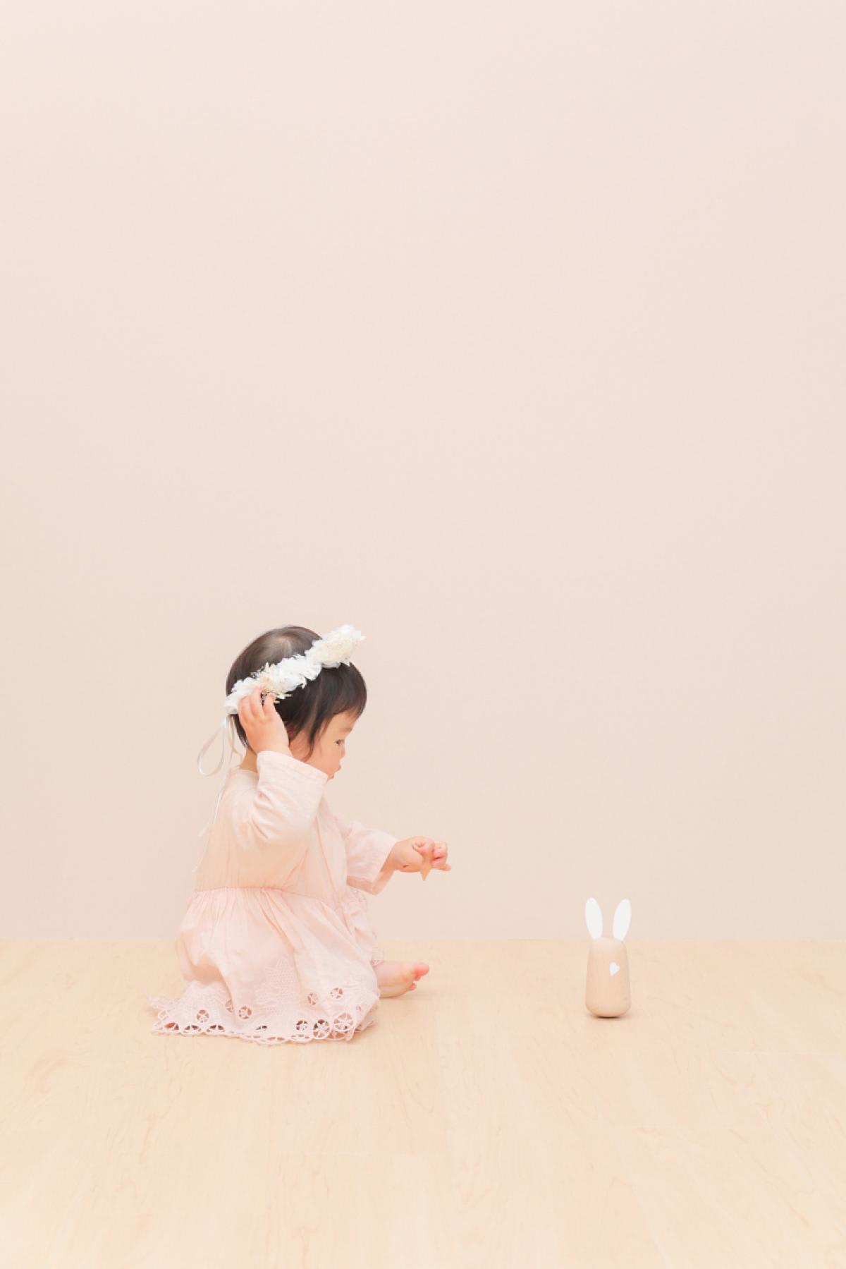 バースデー　お誕生日　女の子　うさぎ　キッズ写真　HAPISTA