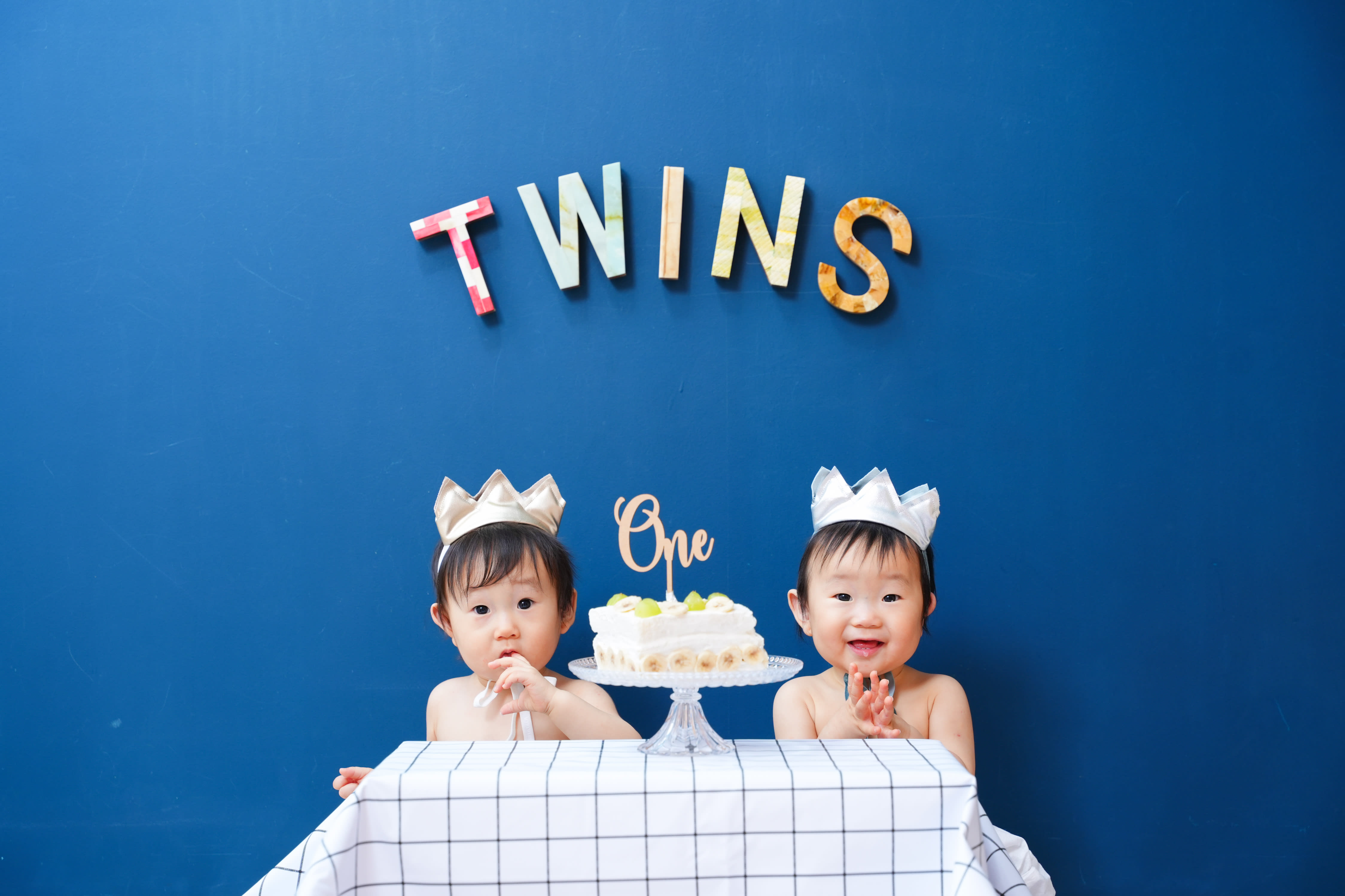 1歳男の子　双子　1歳誕生日