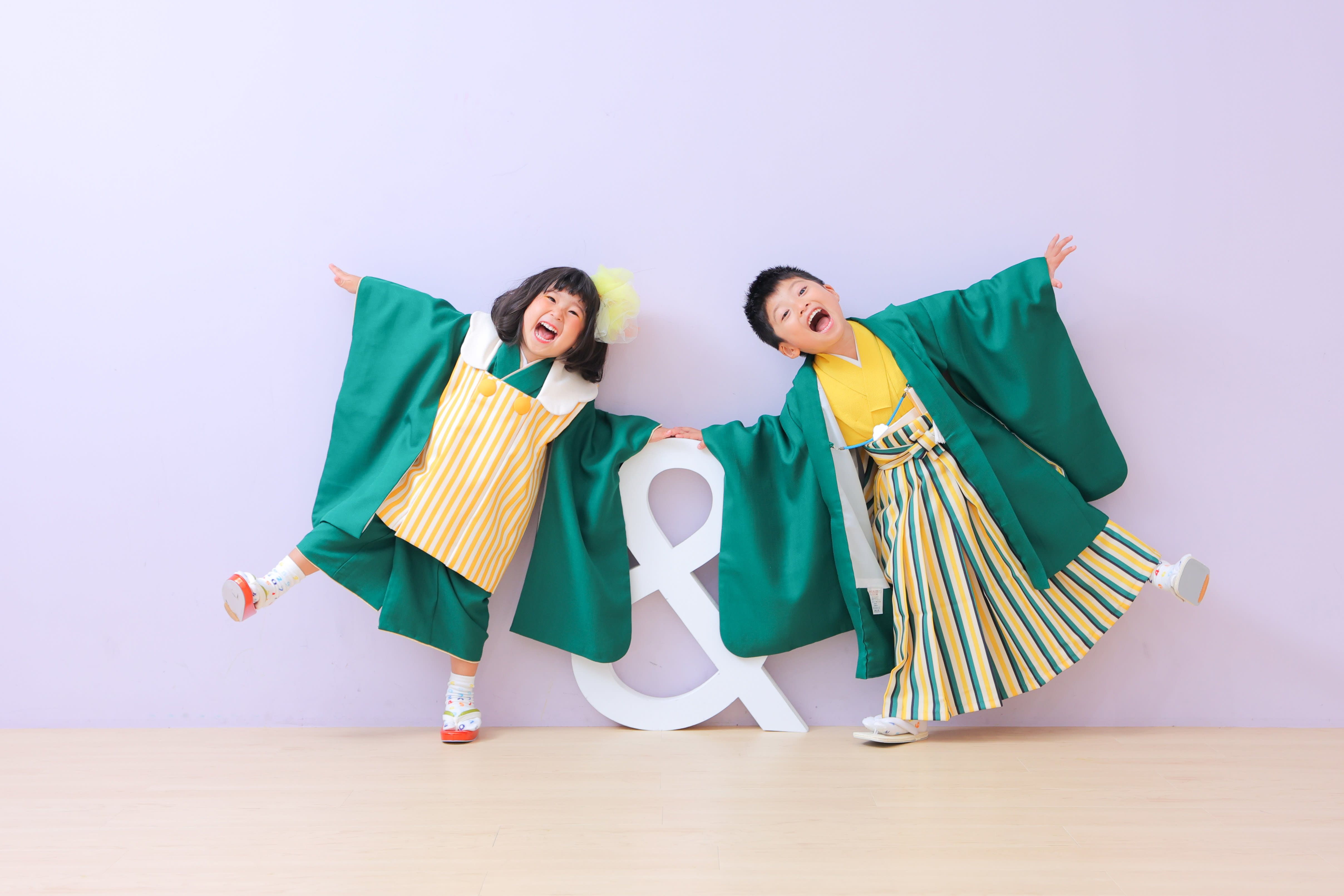 3歳女の子 5歳男の子　兄弟　753 七五三