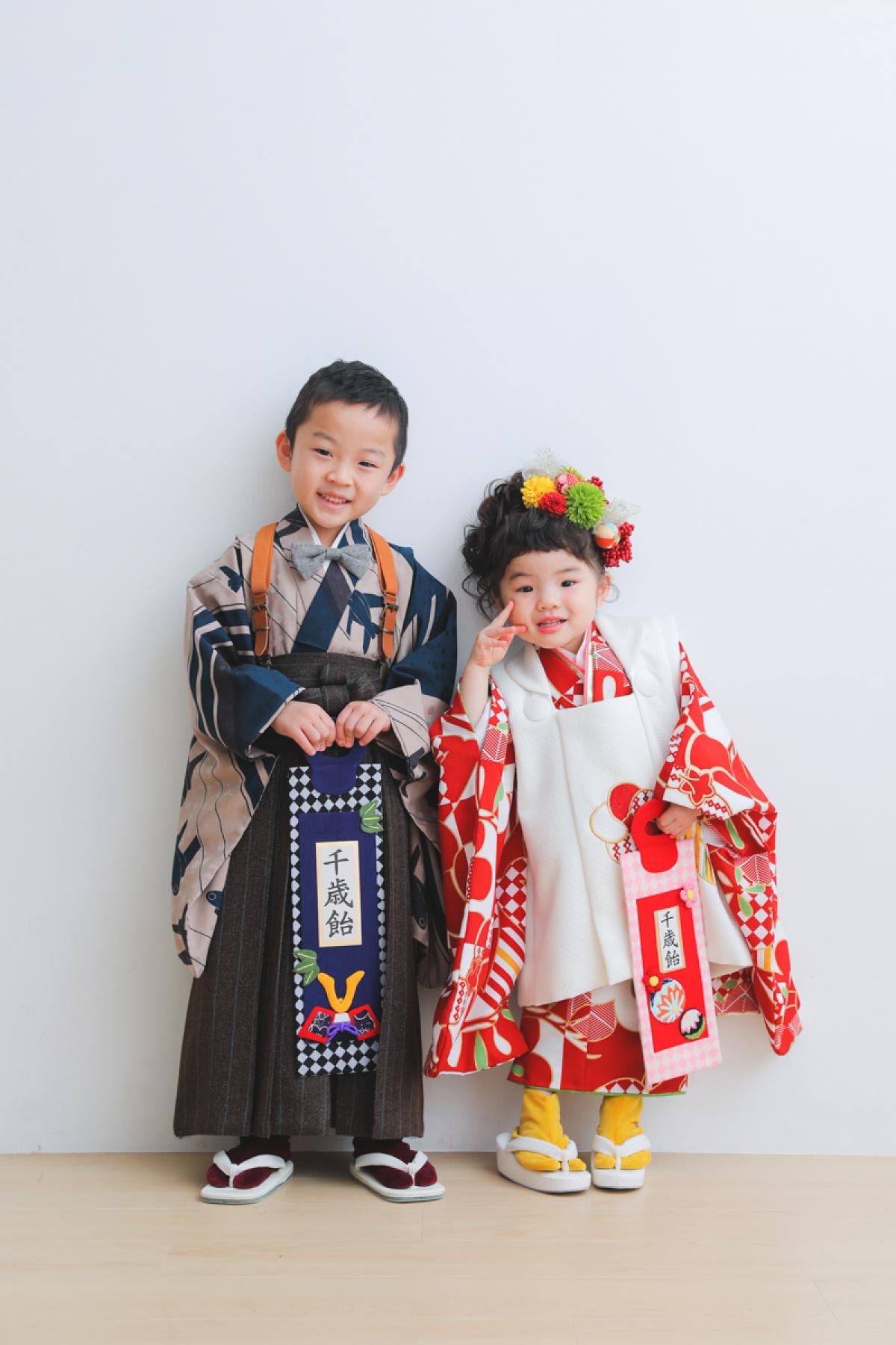 七五三　兄弟撮影　キッズ写真　ハピスタ