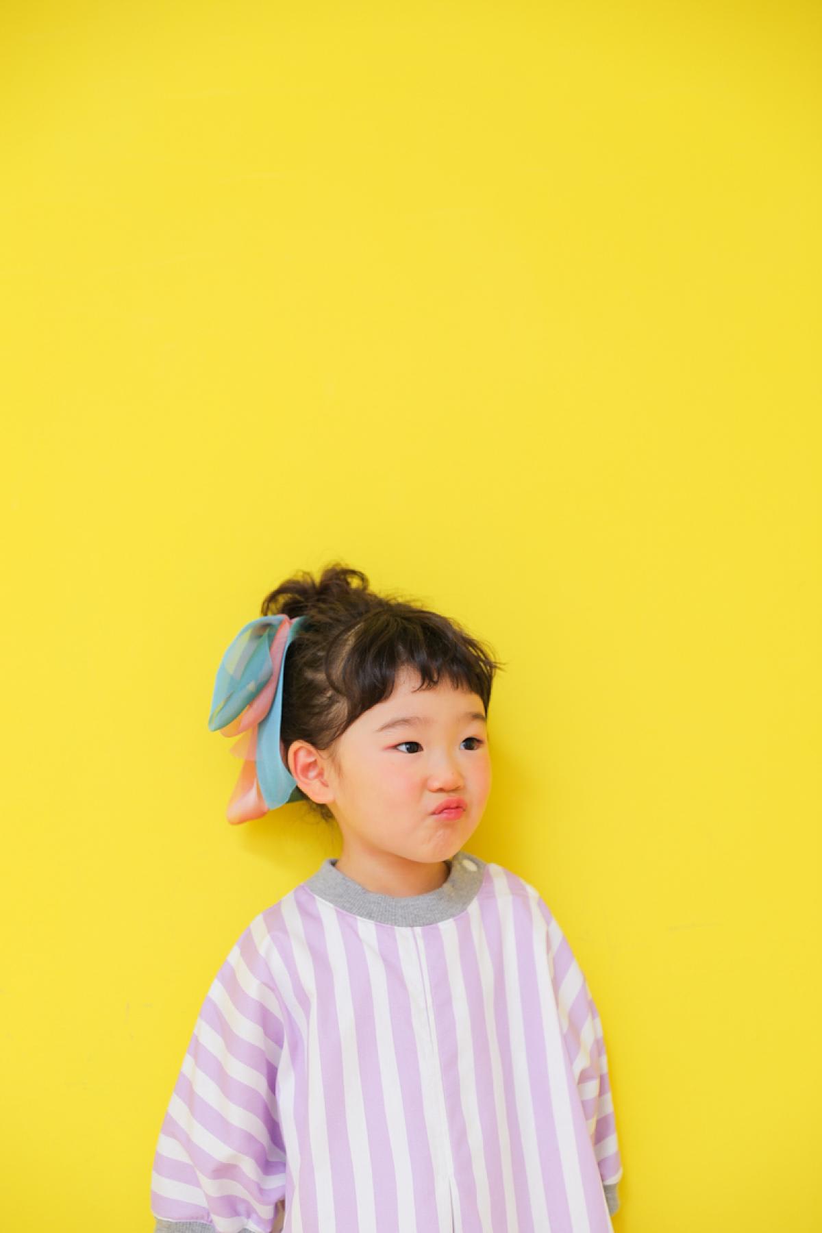 七五三　記念写真　女の子　ボーダー　キッズフォトハウス　HAPISTA