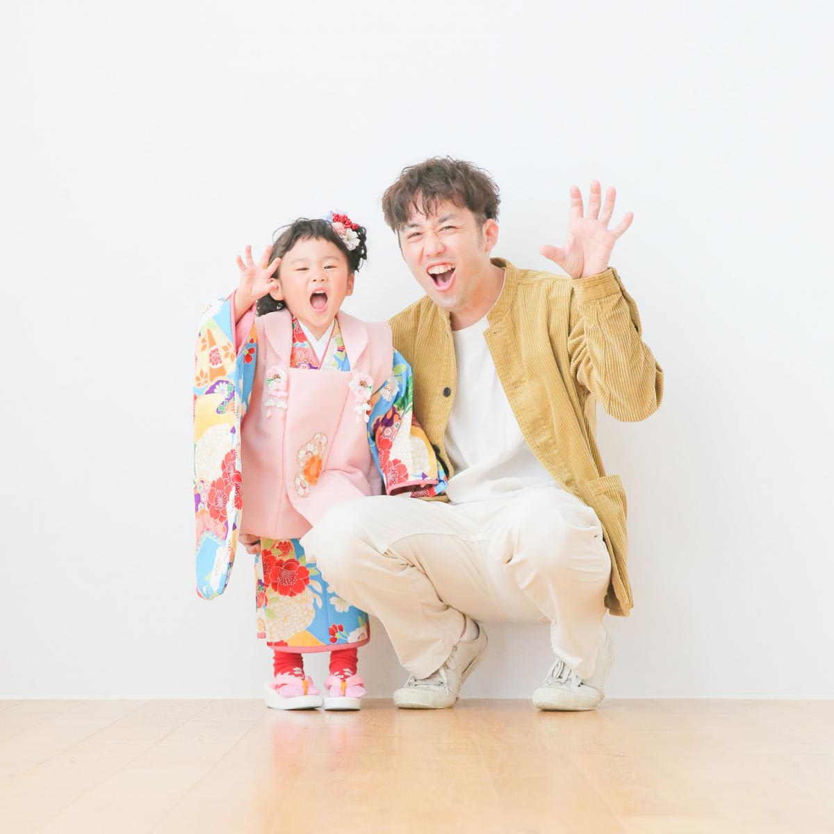 七五三　記念写真　3才女の子　キッズフォトハウス　HAPISTA