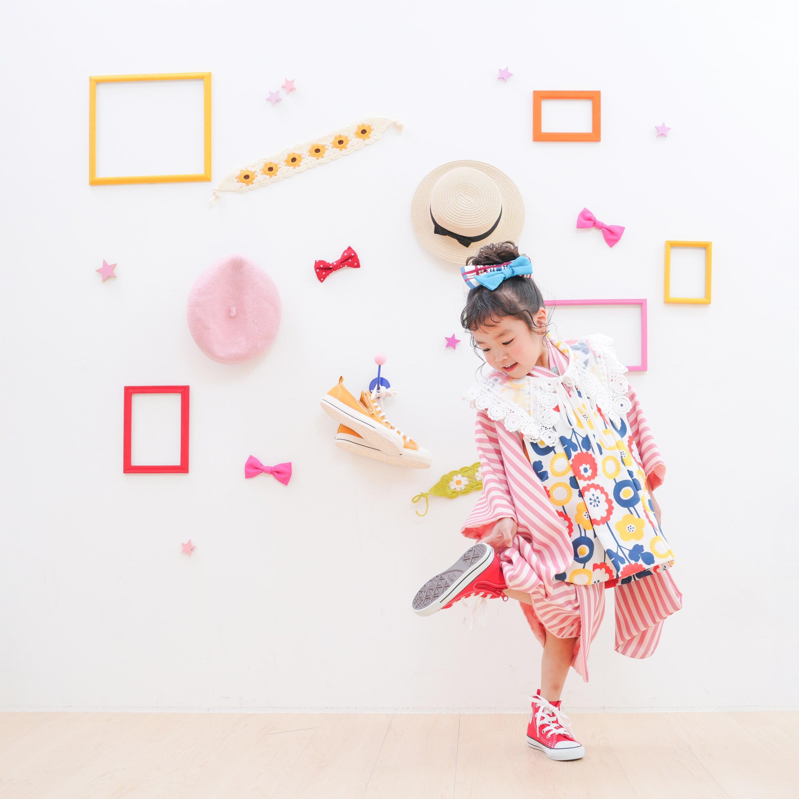 七五三　3歳　女の子　着物