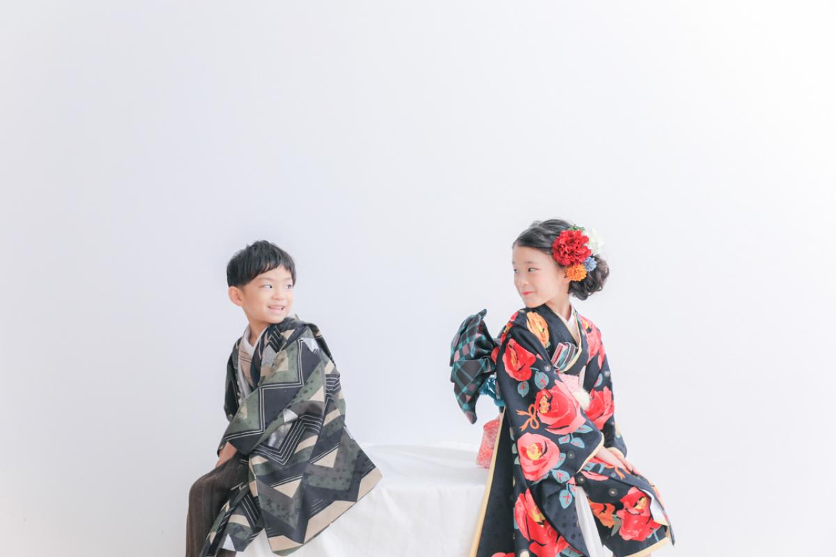 七五三　兄弟撮影　可愛い　キッズ写真 　ハピスタ