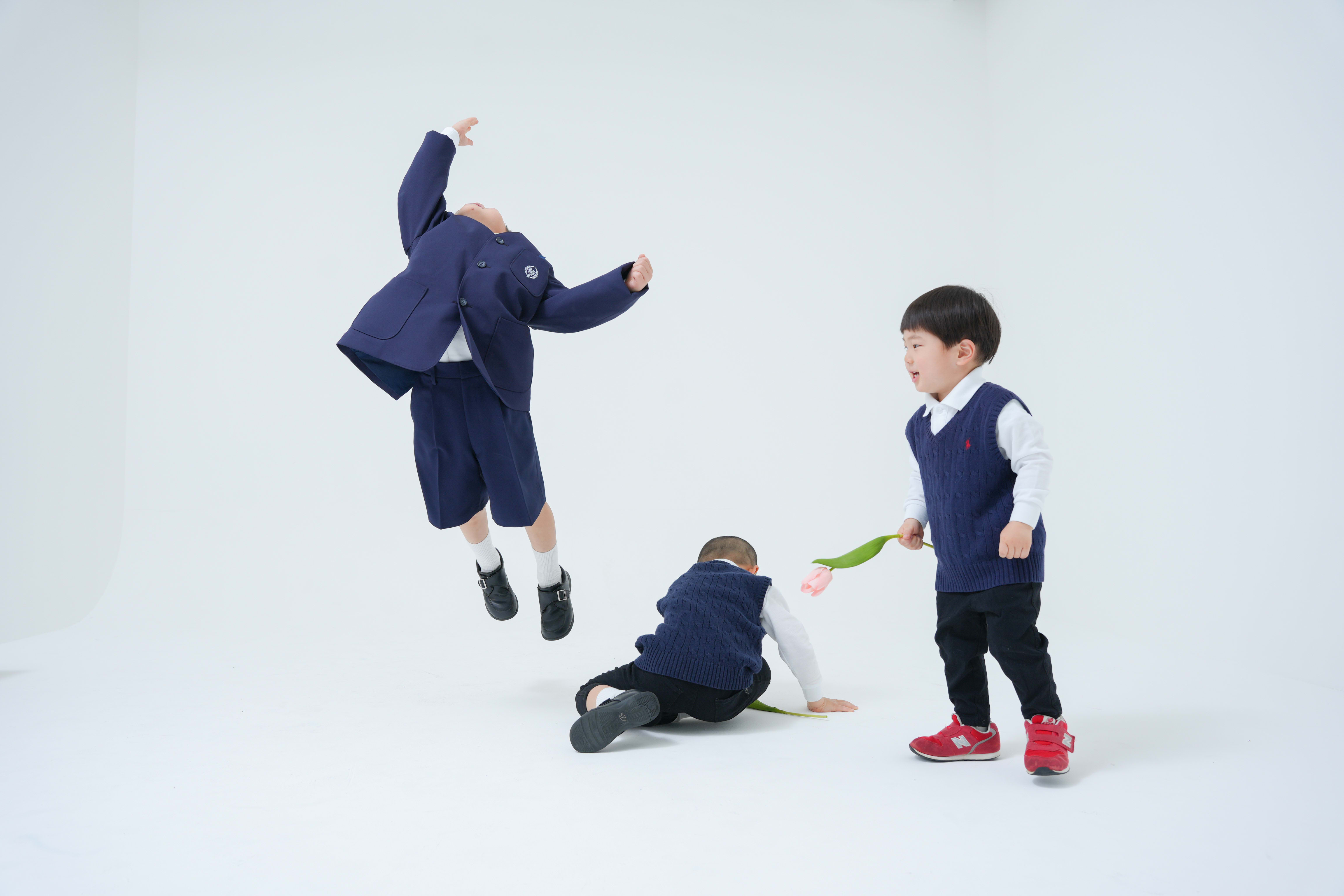 入園撮影　入学撮影　卒業撮影　卒園撮影　制服撮影　キッズフォトスタジオ　フォトスタジオ　大阪フォトスタジオ　堺市フォトスタジオ　3兄弟　元気