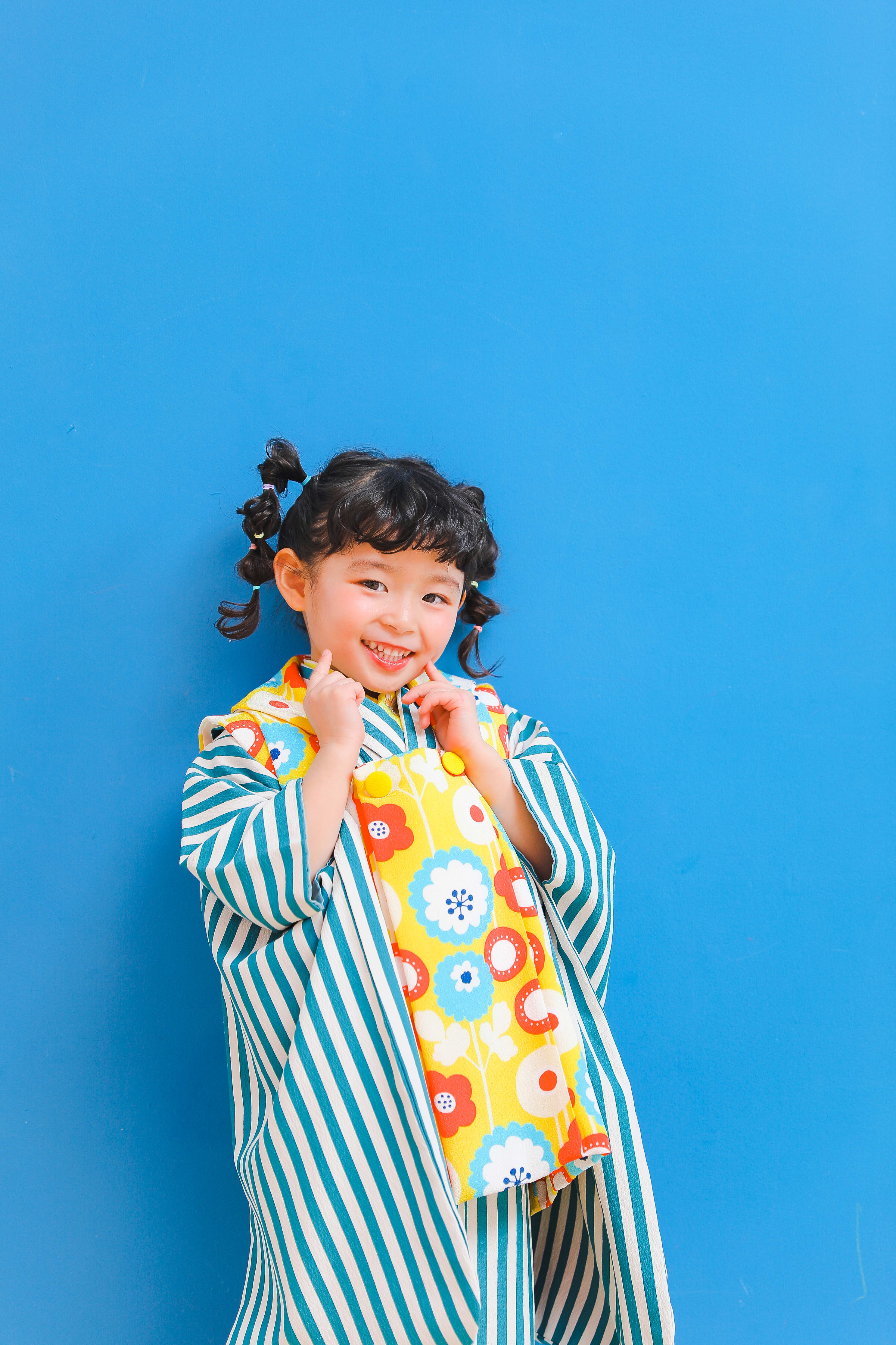 七五三　記念写真　3才女の子　キッズフォトハウス　HAPISTA