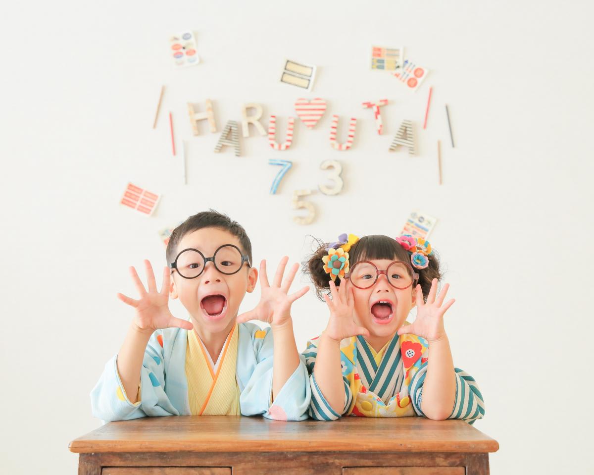 七五三　兄弟　キッズ写真 　ハピスタ