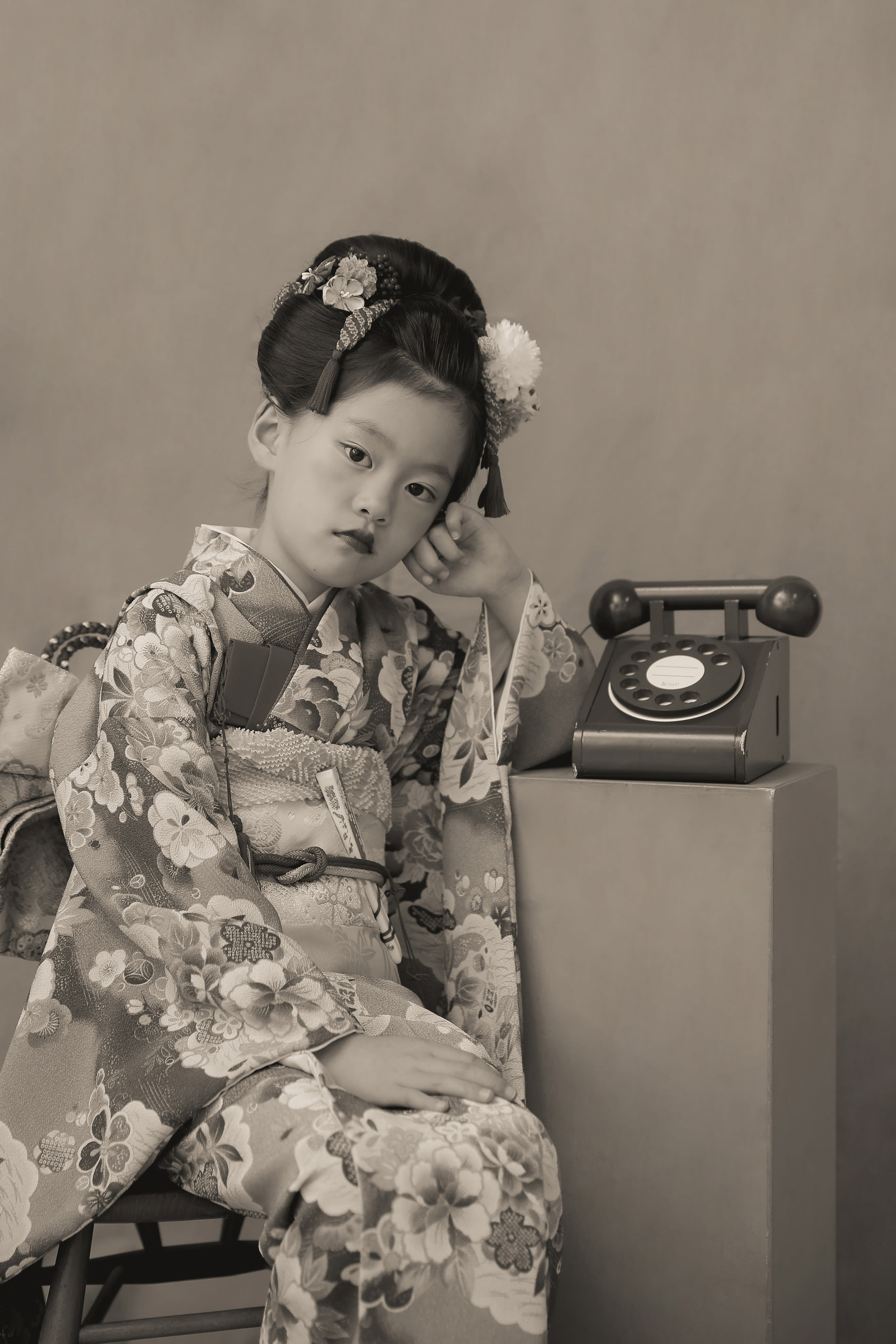 7歳　女の子　七五三　日本髪