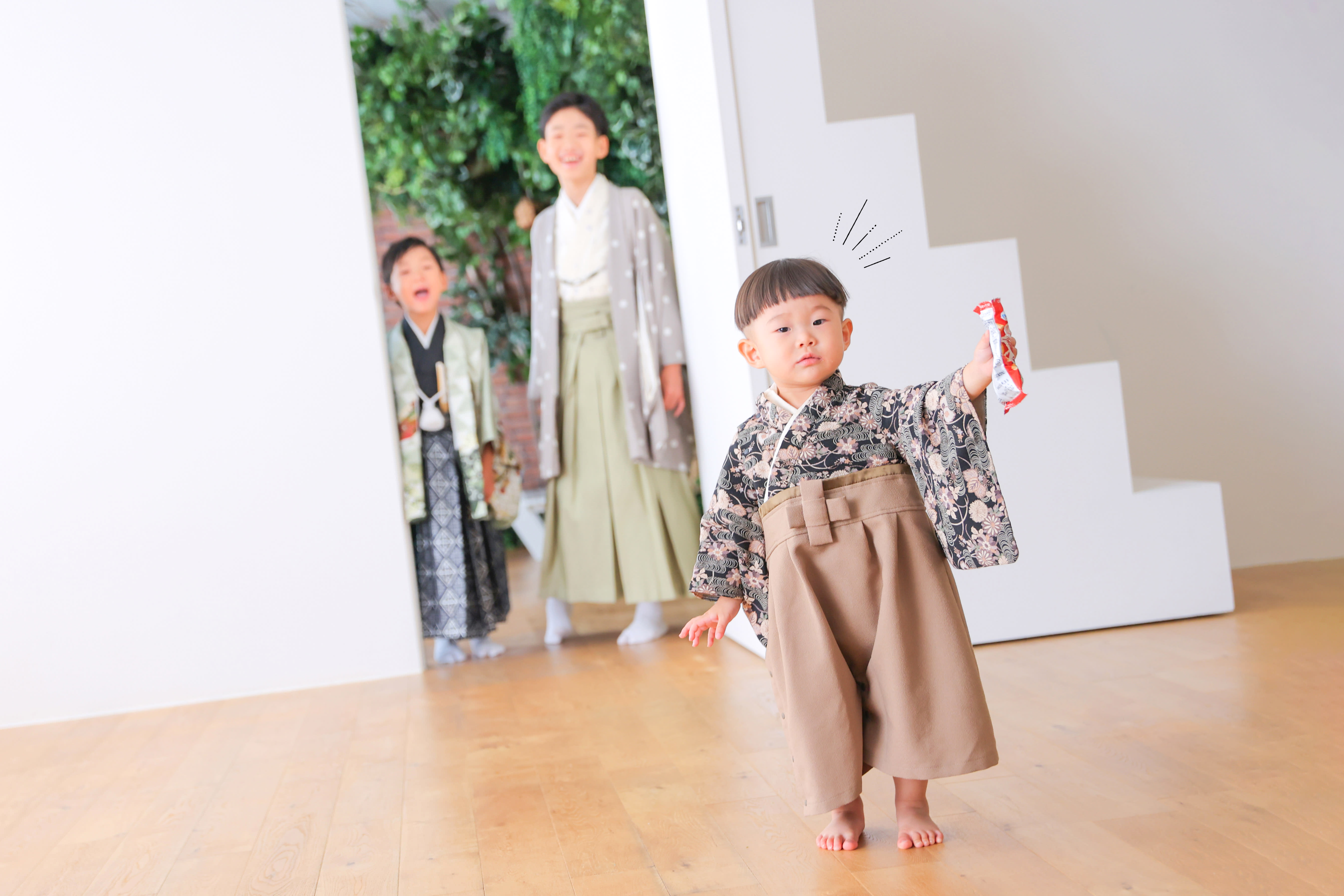 3歳男の子 5歳男の子　1歳男の子　兄弟　753 七五三