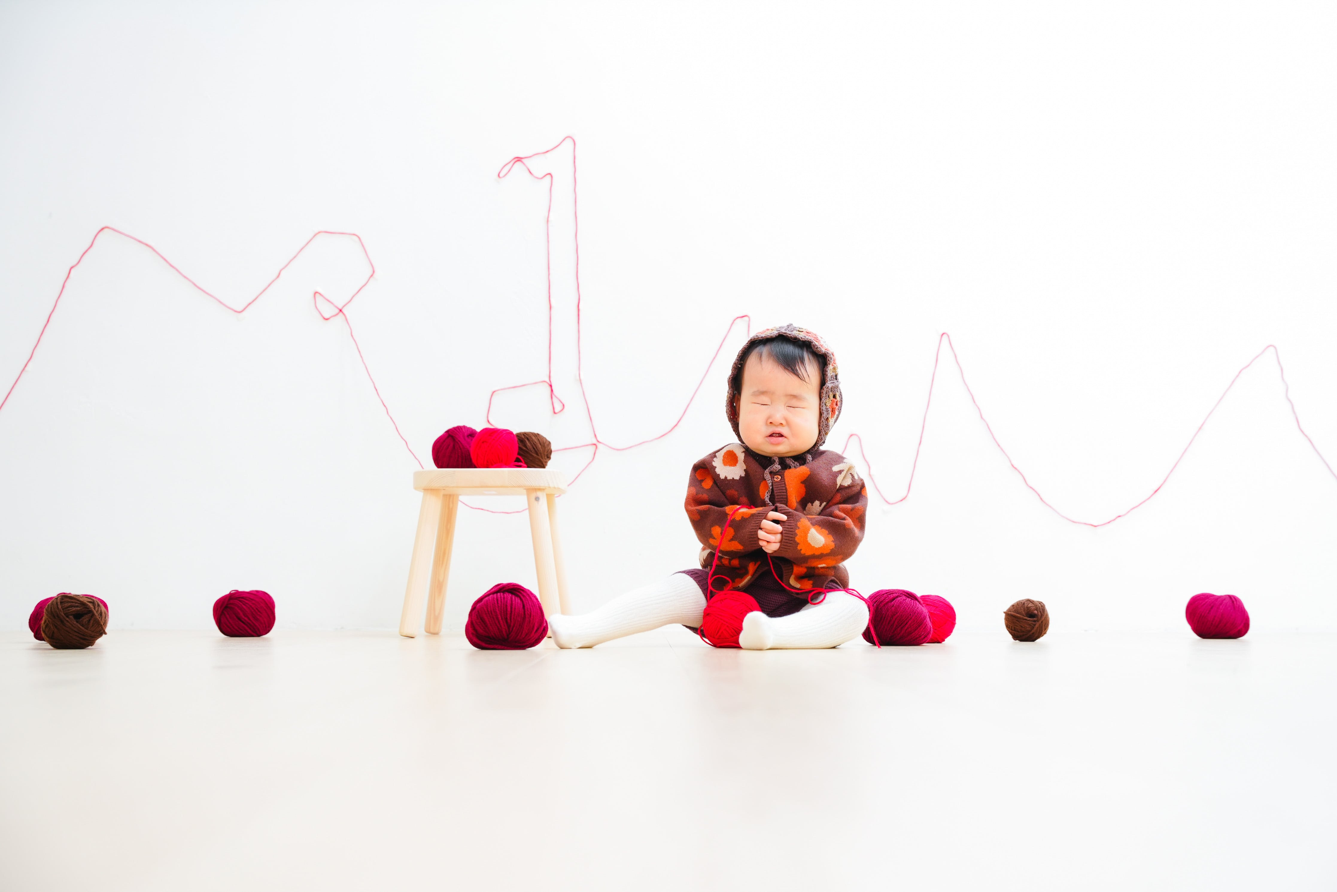 お誕生日　バースデー　1才　キッズ写真 　HAPISTA