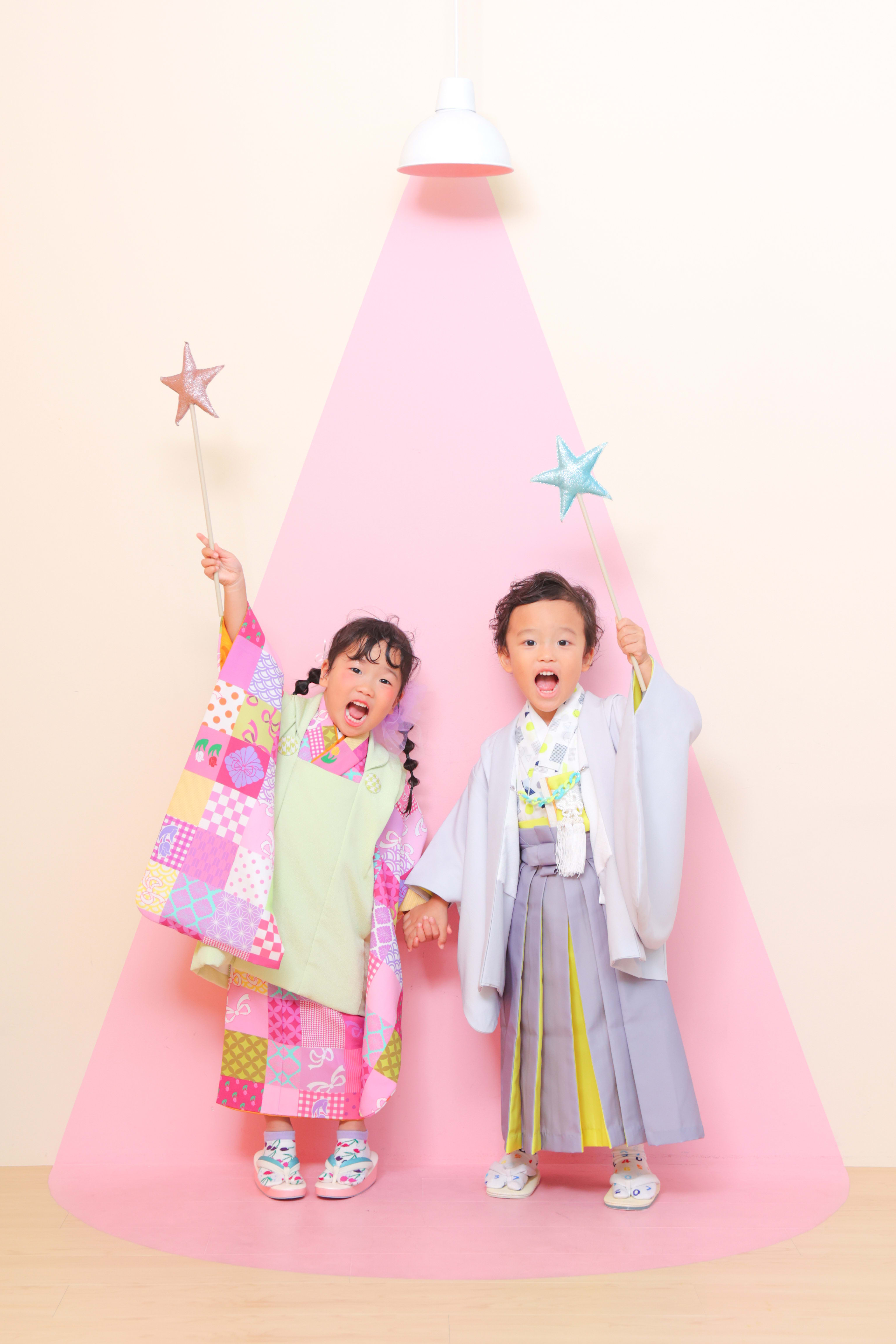 3歳女の子 5歳男の子　兄弟　753 七五三