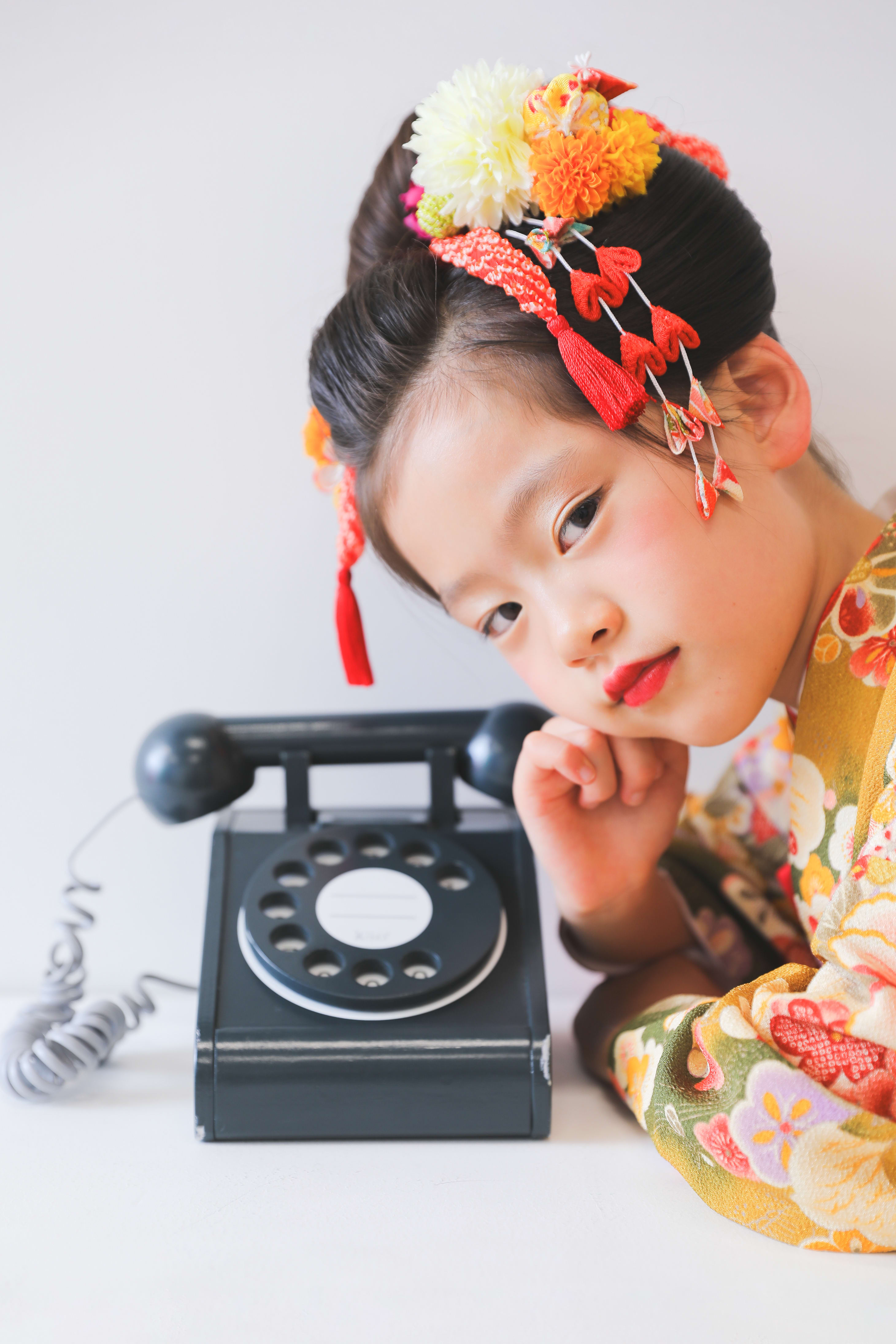 7歳　女の子　七五三　日本髪
