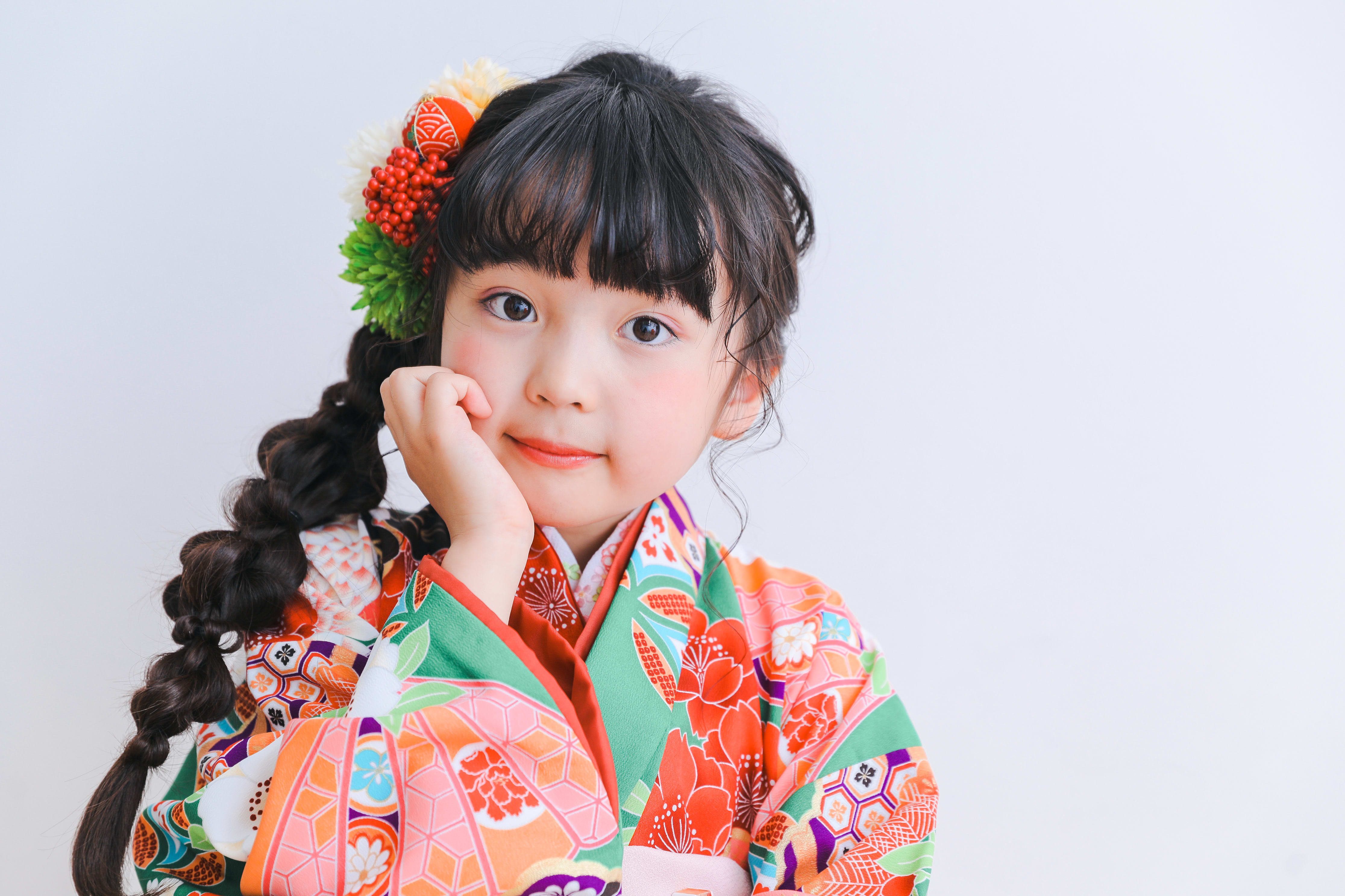 七五三　記念写真　7才女の子　キッズフォトハウス　HAPISTA