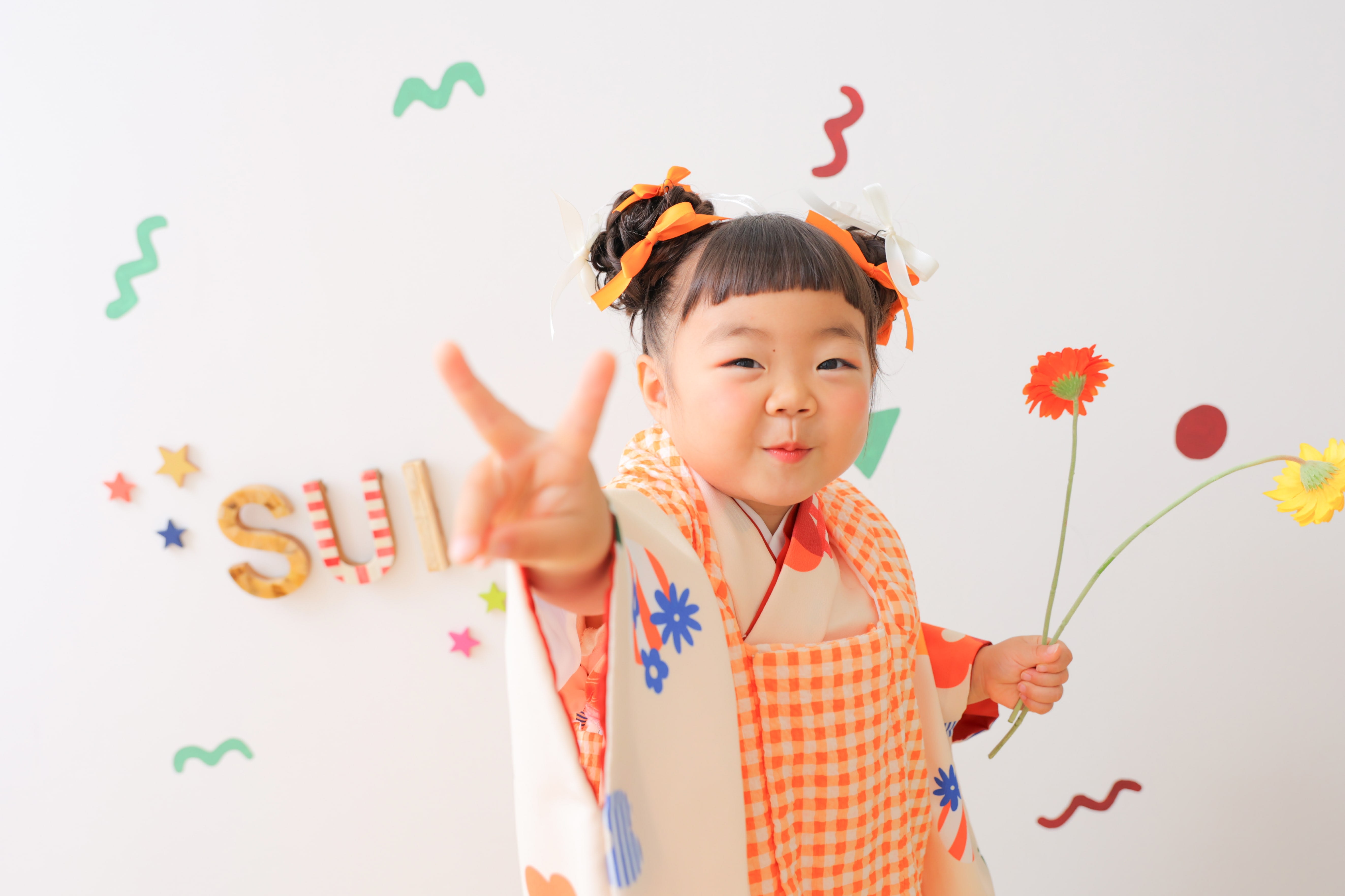七五三　七五三撮影　753　753撮影　3歳女の子　キッズフォトスタジオ　大阪フォトスタジオ