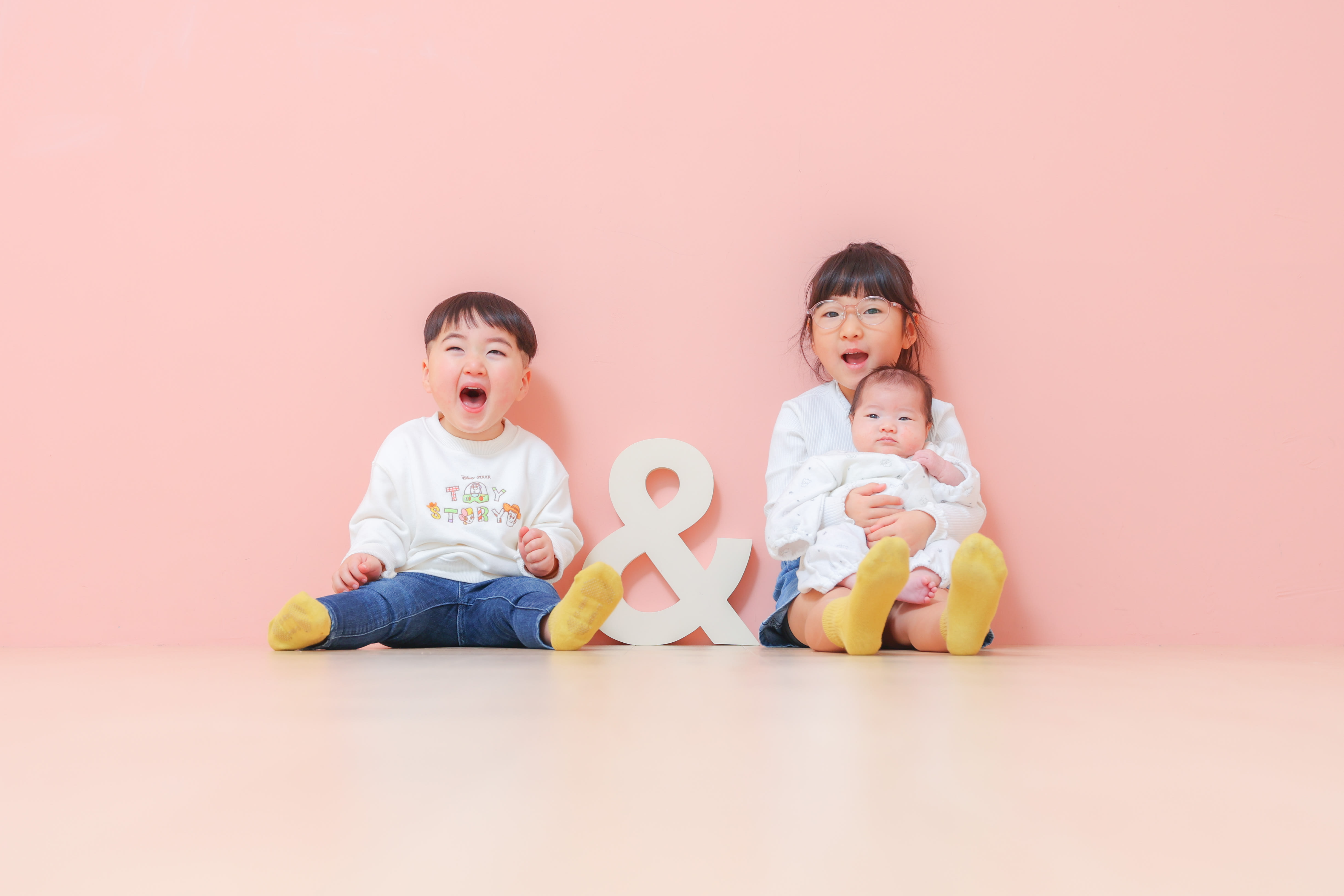 お宮参り　ベビーフォト　記念写真　赤ちゃん　兄弟　キッズ写真　ハピスタ