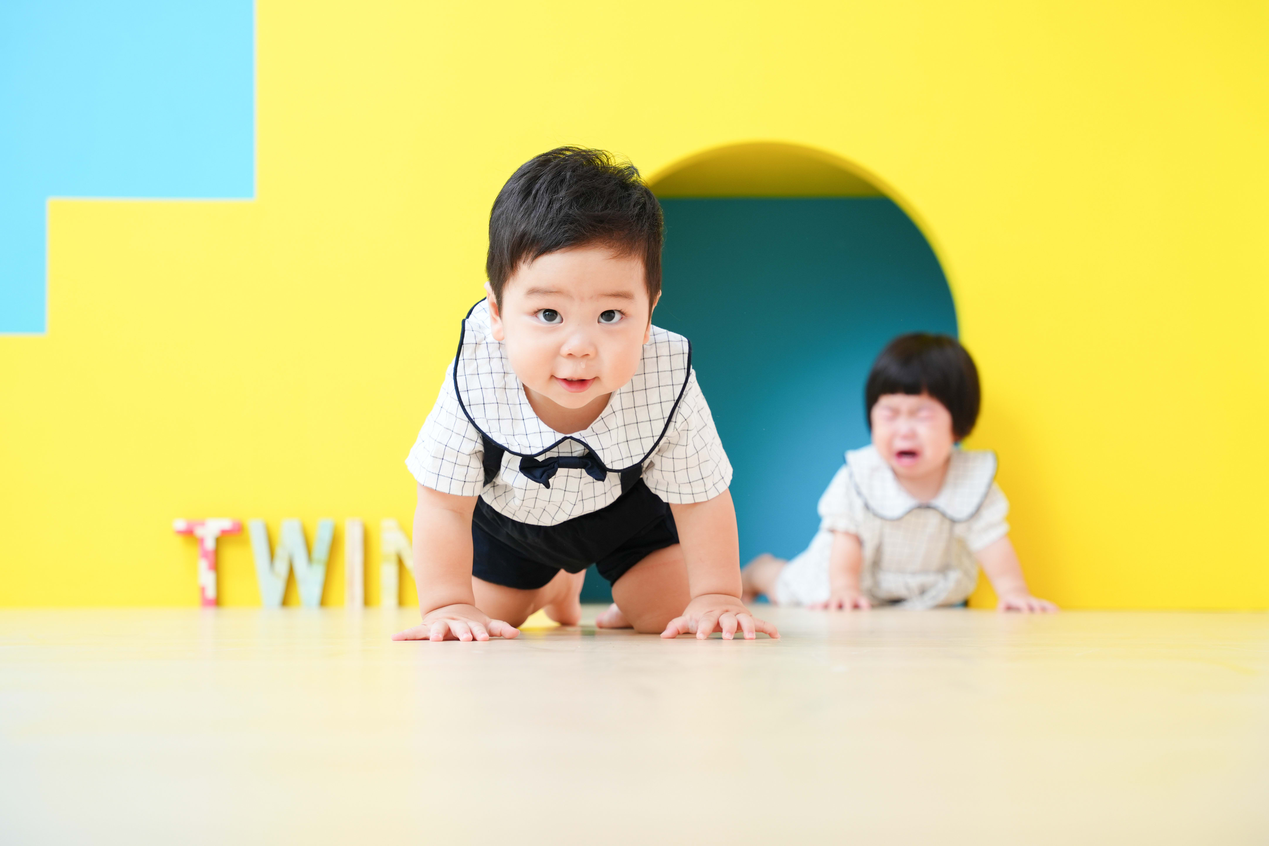 1歳男の子　女の子　1歳誕生日　双子