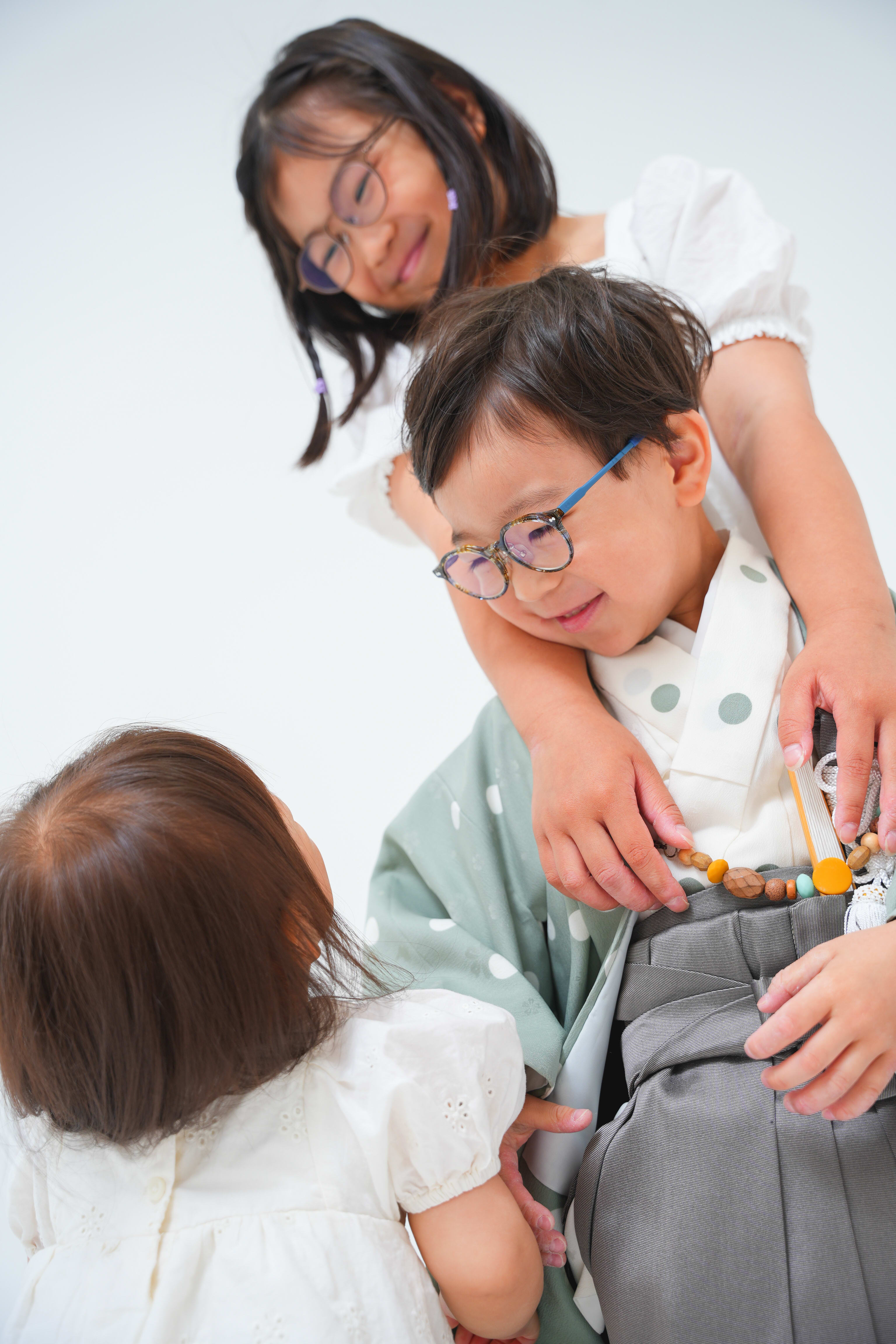 七五三　七五三撮影　5歳　5歳男の子　753　753撮影　キッズフォトスタジオ　大阪フォトスタジオ　堺市フォトスタジオ　3兄弟　兄弟撮影