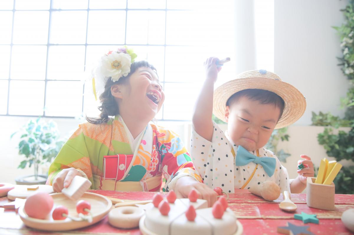 七五三　記念写真　男の子　女の子　キッズフォトハウス　HAPISTA