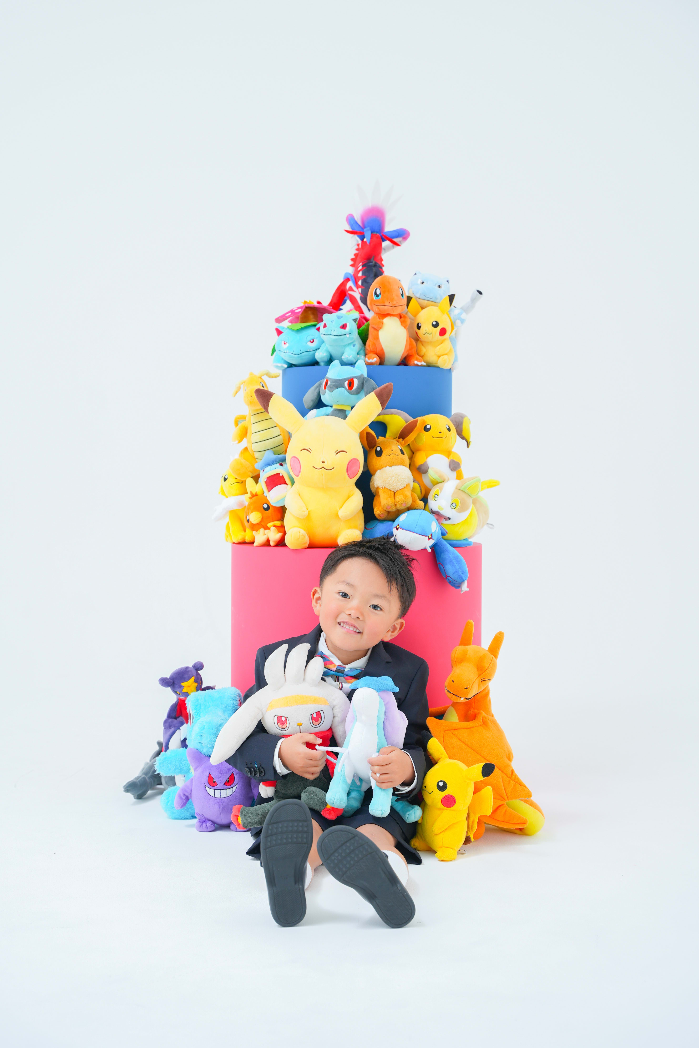 七五三　男の子　５歳　私服　ぬいぐるみ