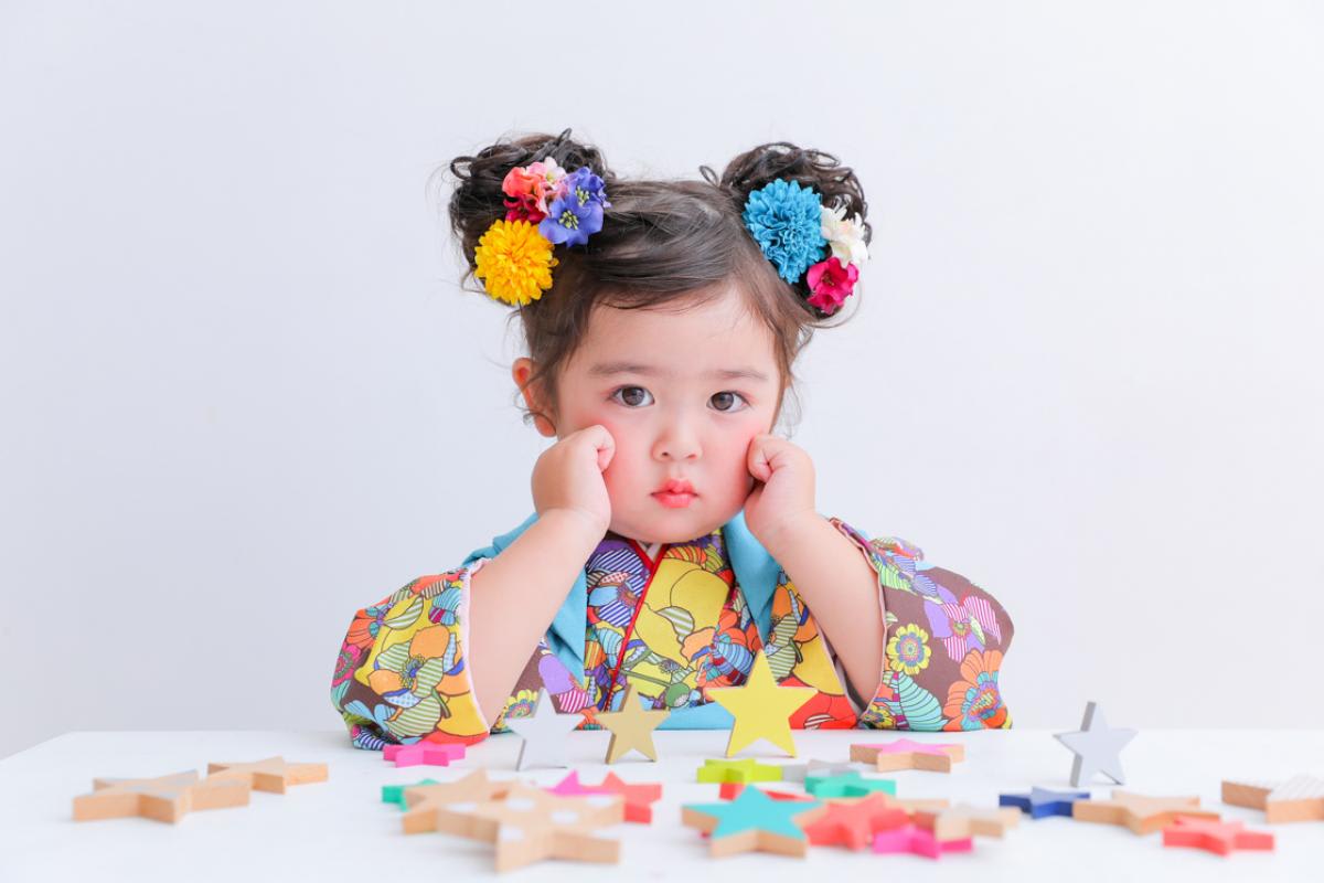 七五三　記念写真　女の子　星　キッズフォトハウス　HAPISTA