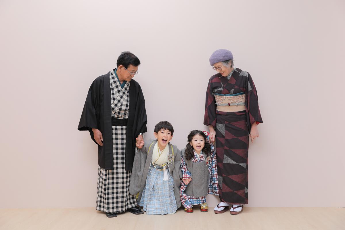 七五三　記念写真　男の子　女の子　家族写真　キッズフォトハウス　HAPISTA