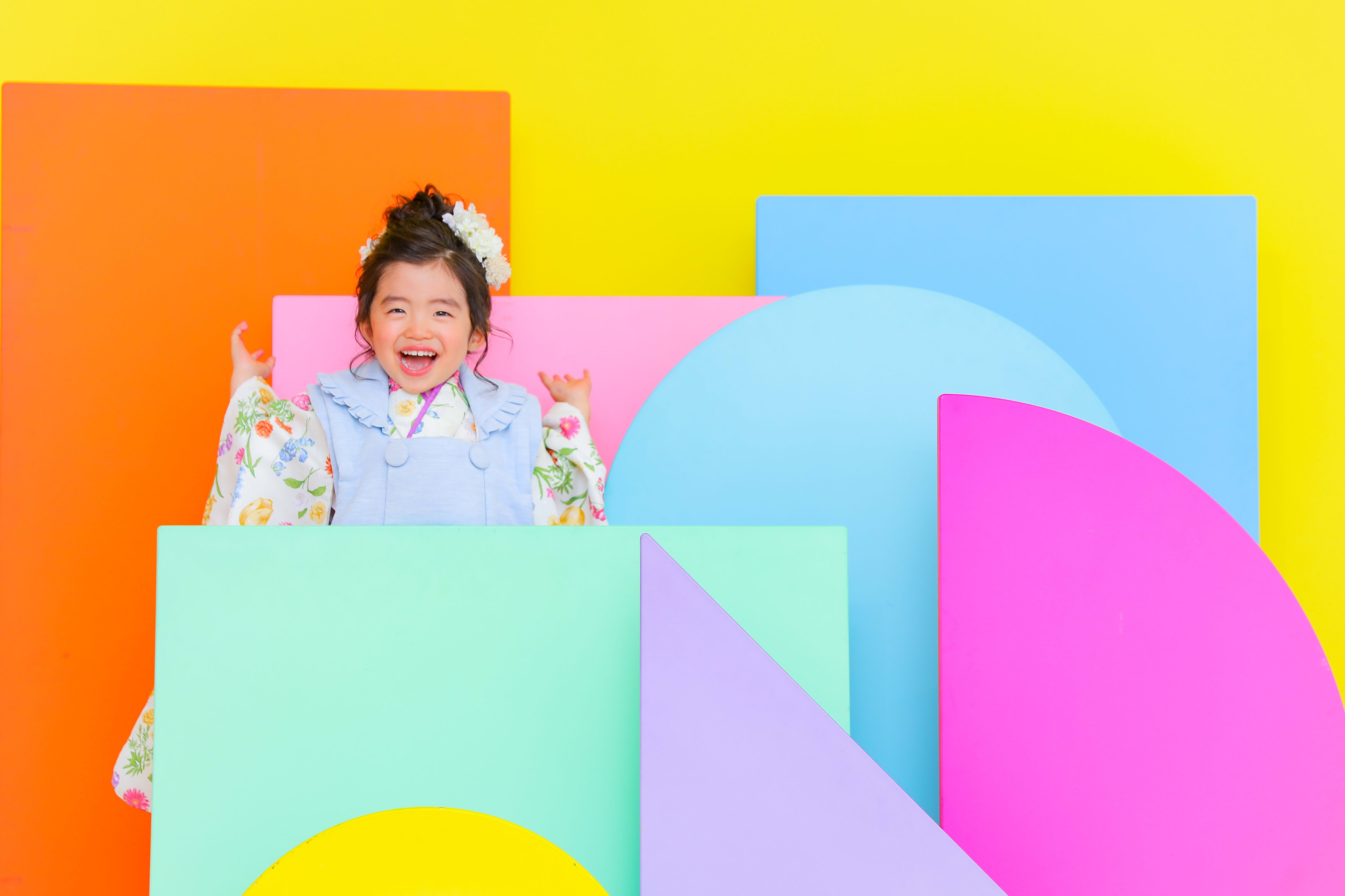 3歳女の子の七五三　フォトスタジオ　ハピスタ