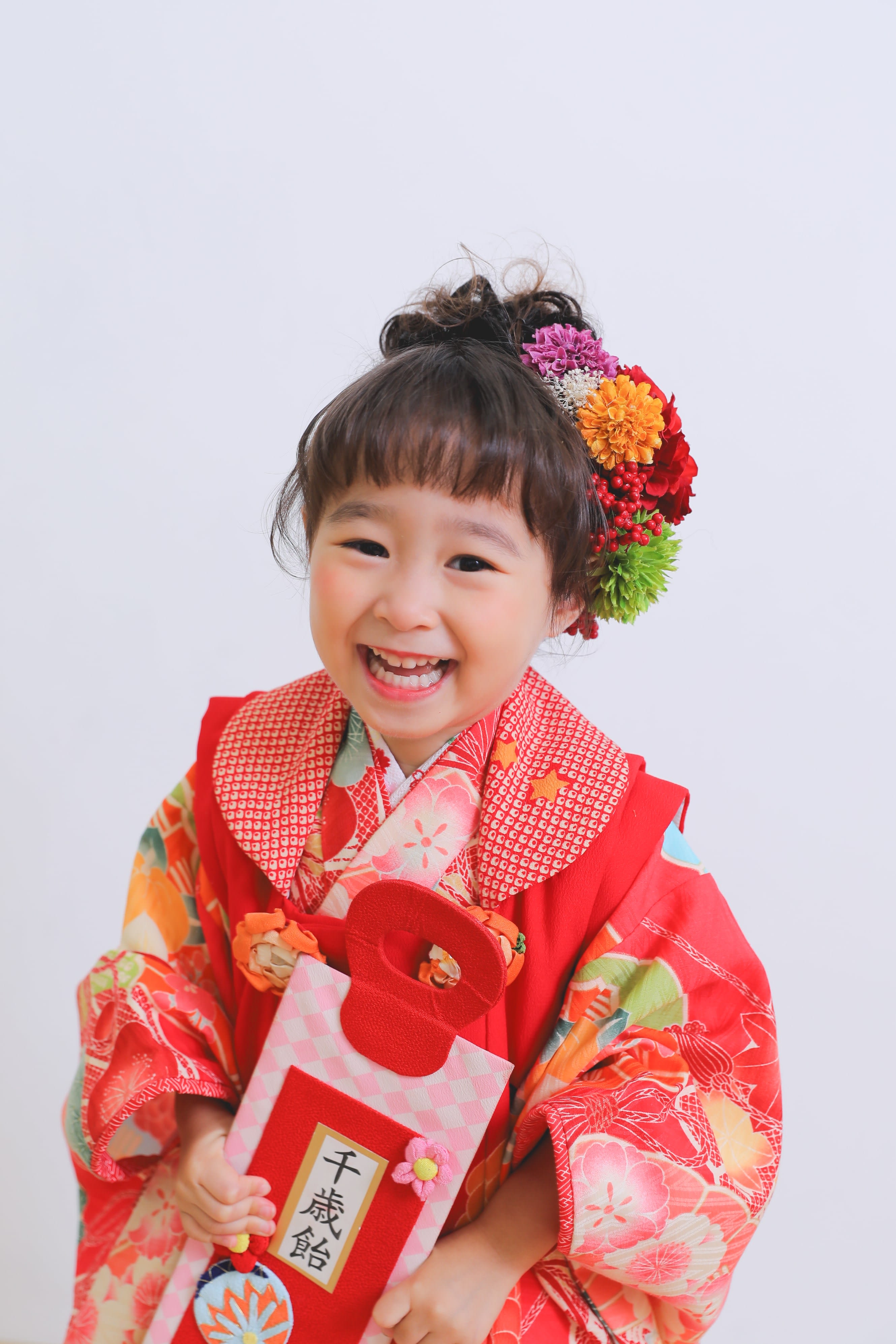 七五三前撮り　家族写真　３歳女の子