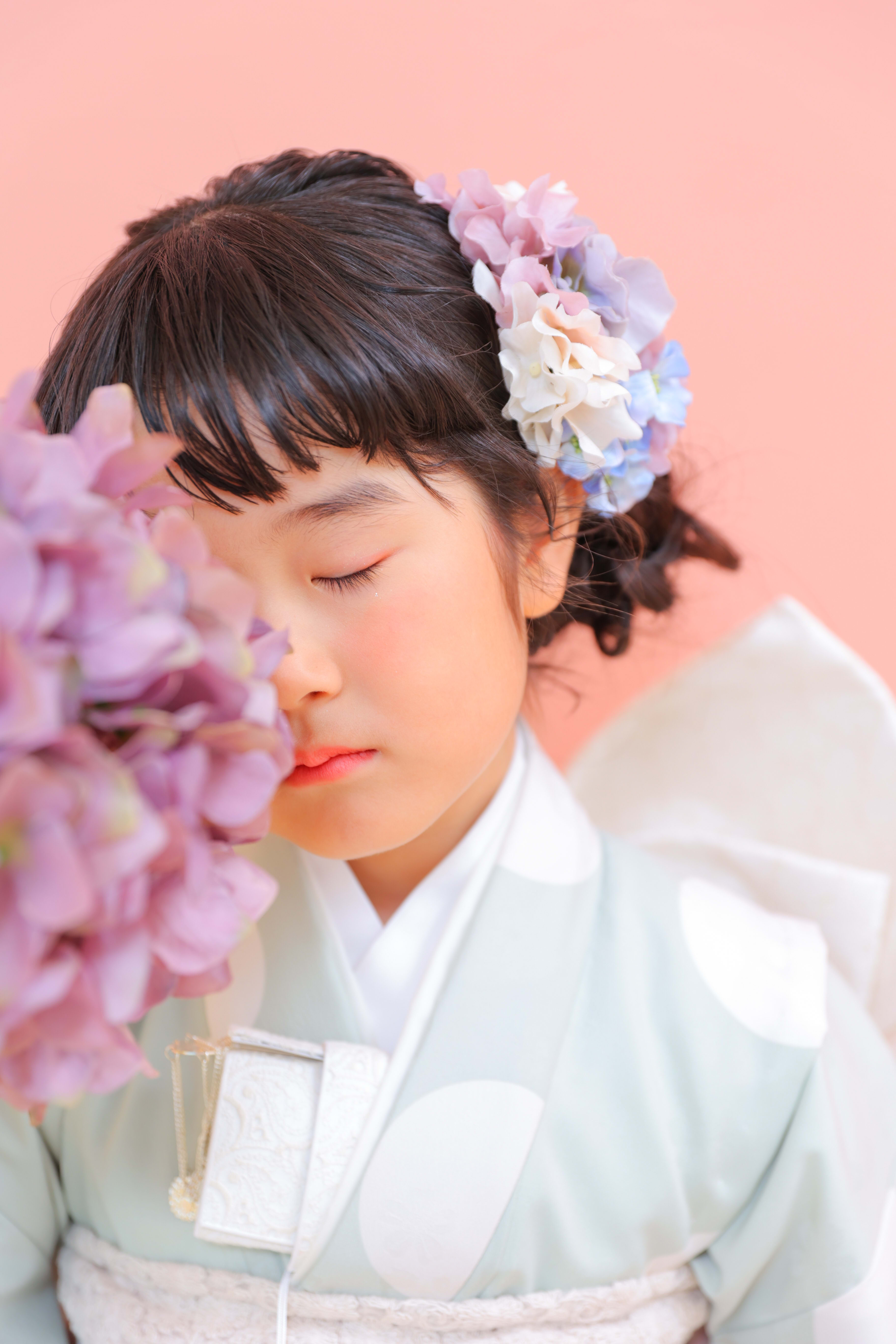 七五三　七五三撮影　753　753撮影　7歳女の子　キッズフォトスタジオ　大阪フォトスタジオ