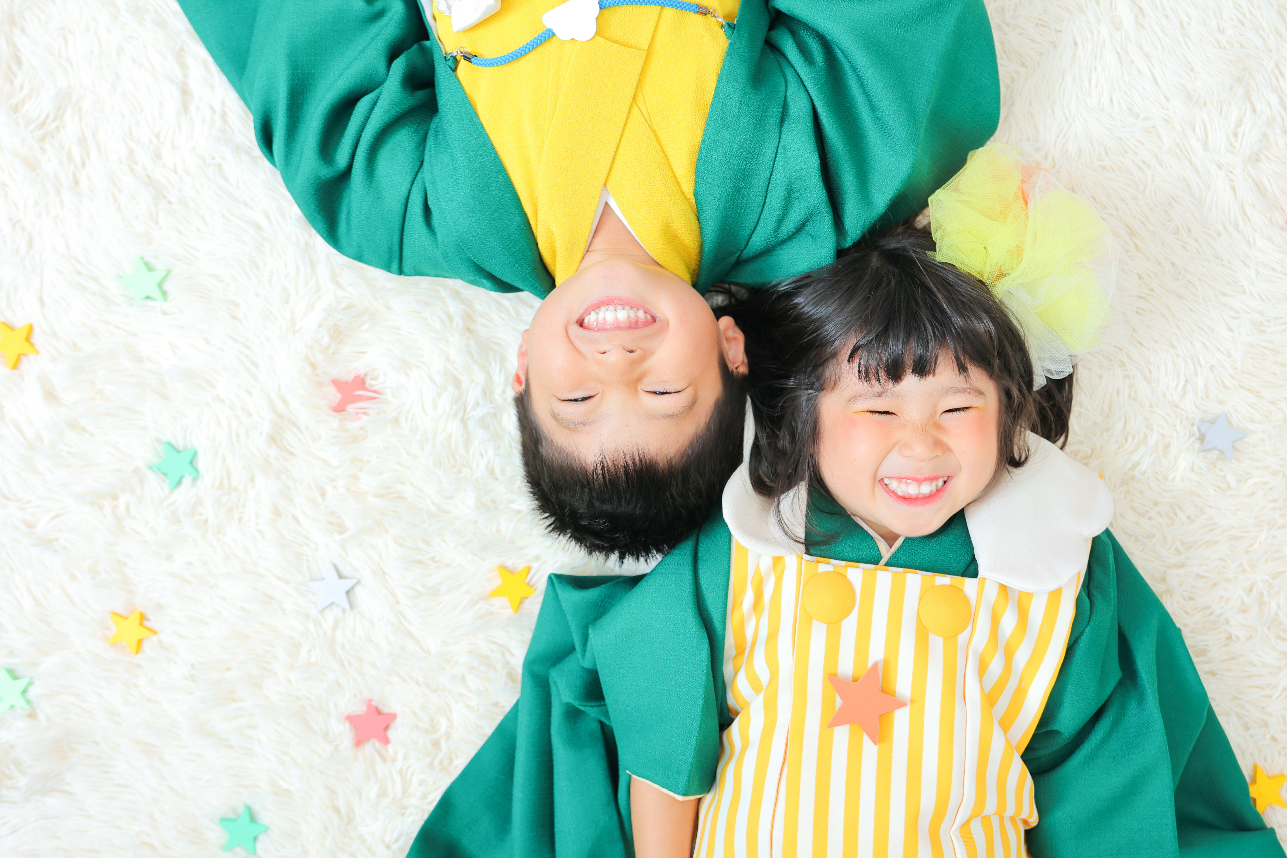 3歳女の子 5歳男の子　兄弟　753 七五三