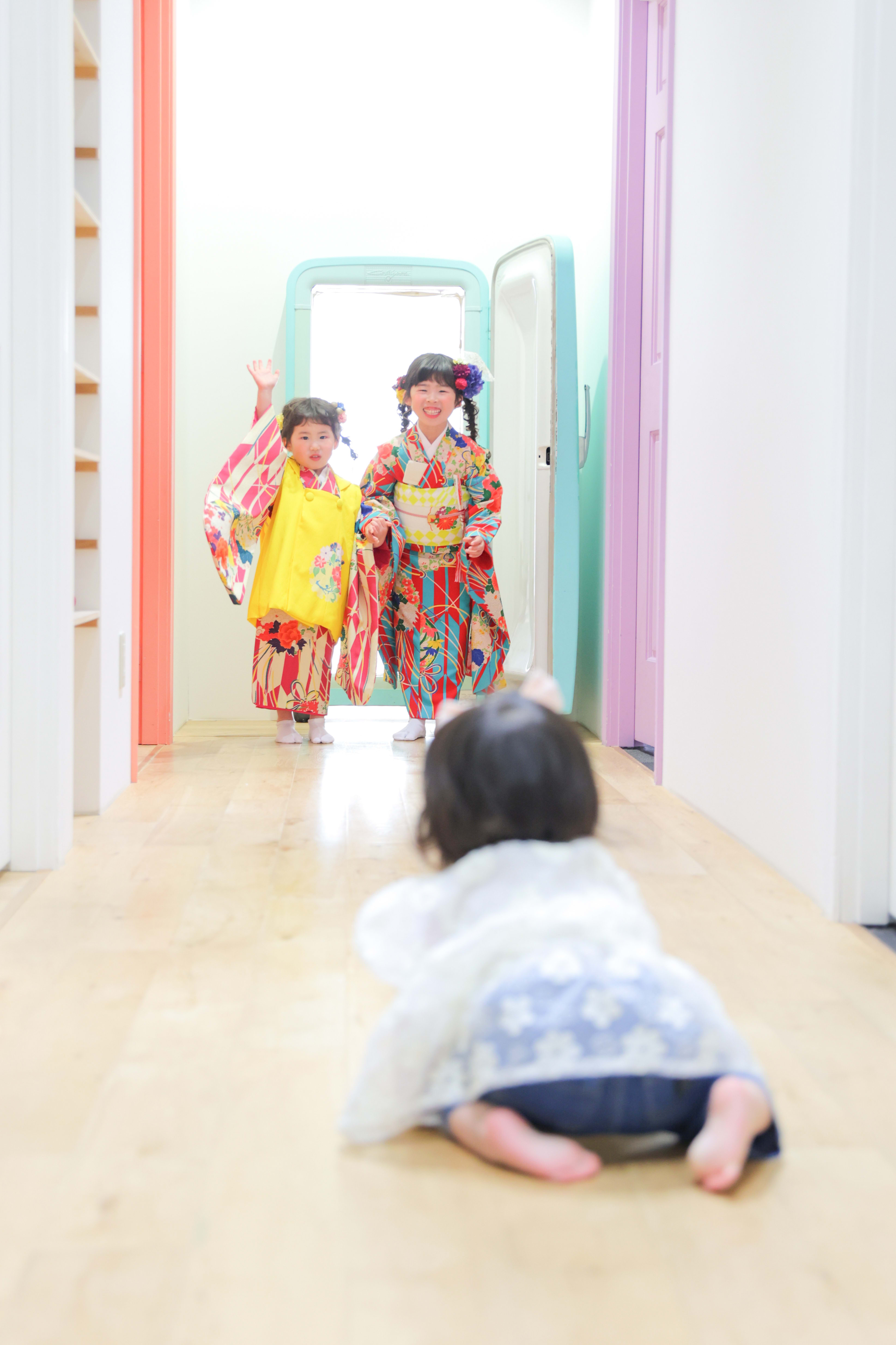 3歳女の子 7歳女の子　1歳女の子　姉妹　753 七五三