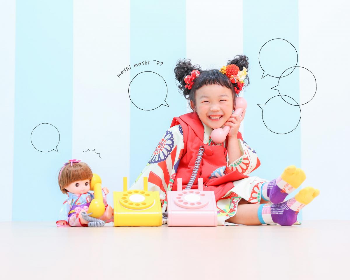 七五三　記念写真　3才女の子　キッズフォトハウス　HAPISTA