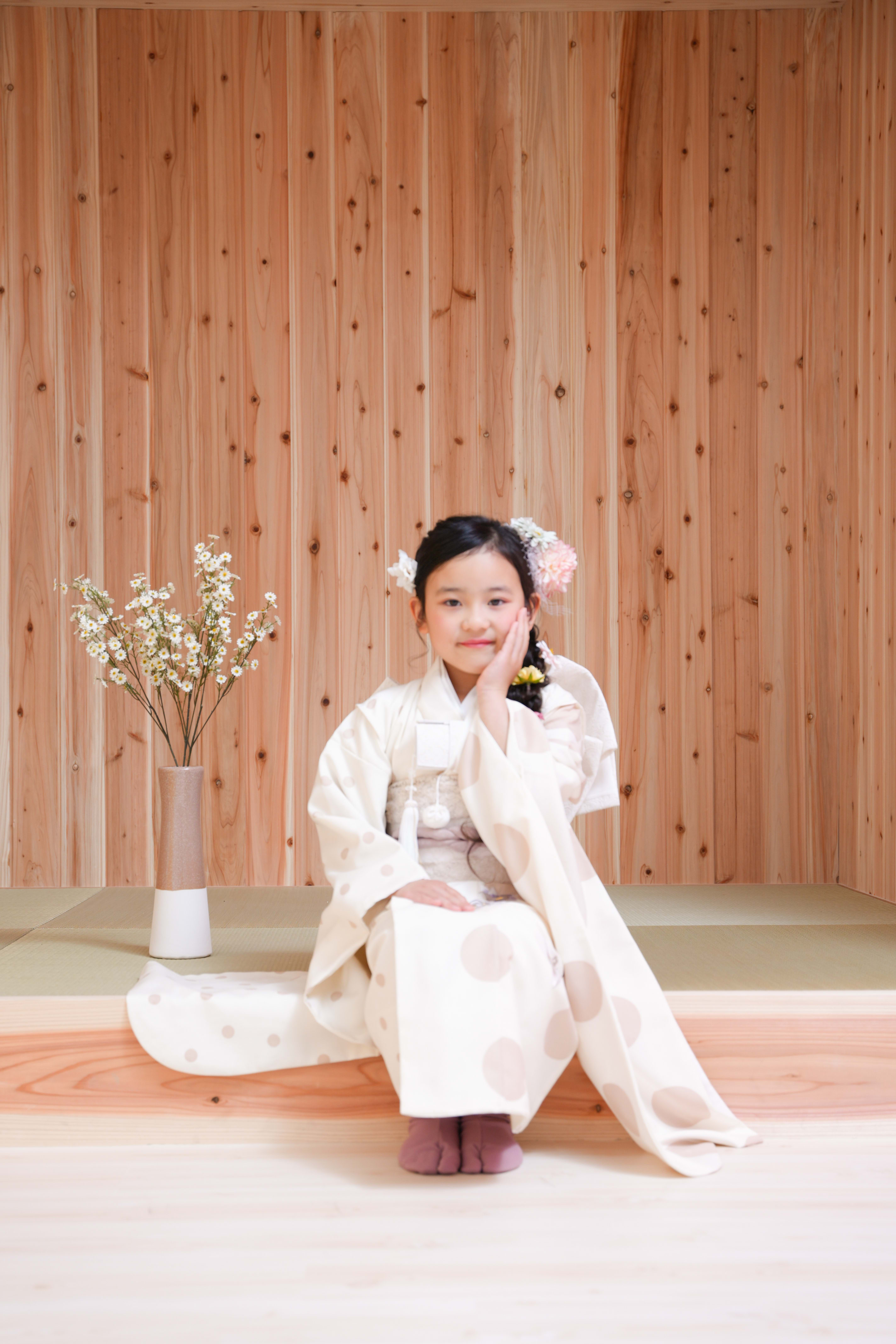 七五三　七五三撮影　753　753撮影　7歳　7歳女の子　キッズフォトスタジオ　大阪フォトスタジオ　堺市フォトスタジオ　3兄弟　兄弟撮影