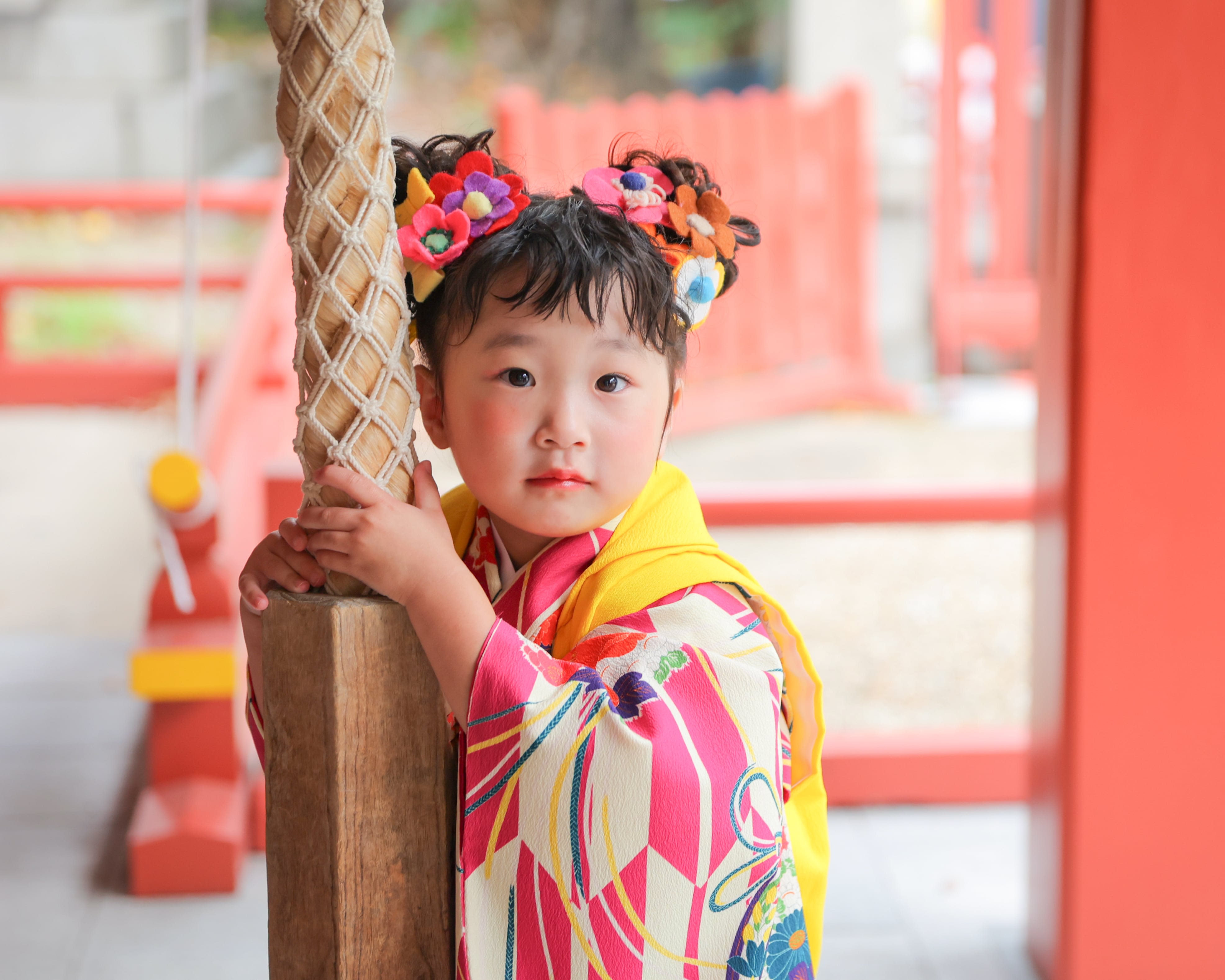 七五三　七五三撮影　753　753撮影　3歳女の子　キッズフォトスタジオ　大阪フォトスタジオ