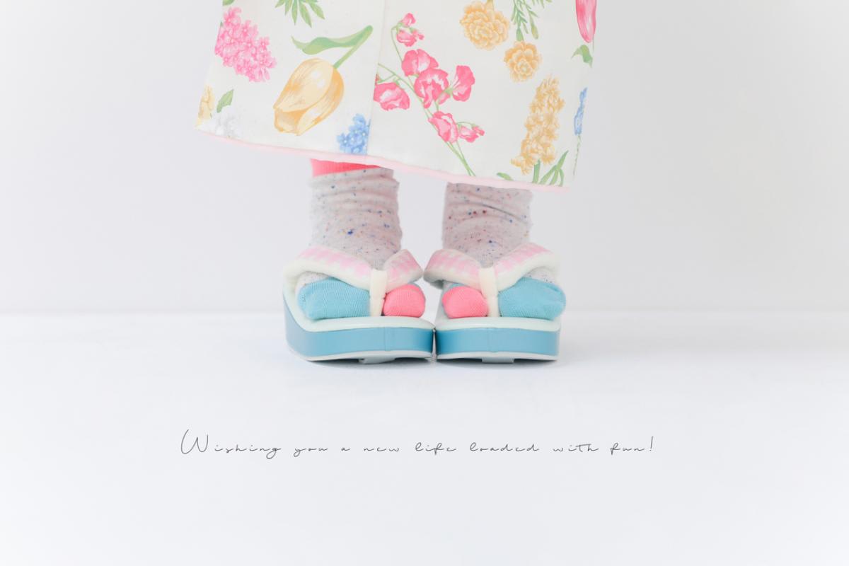 七五三　記念写真　女の子　足　キッズフォトハウス　HAPISTA