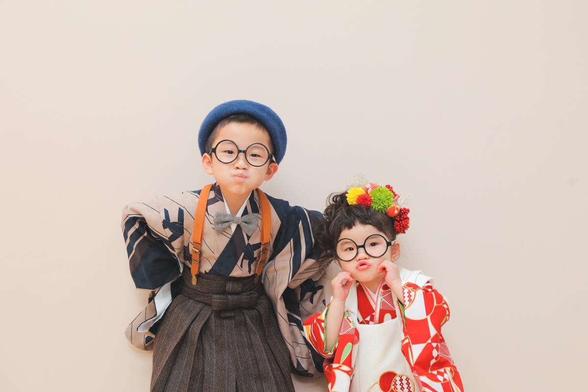 七五三　兄弟撮影　キッズ写真　ハピスタ