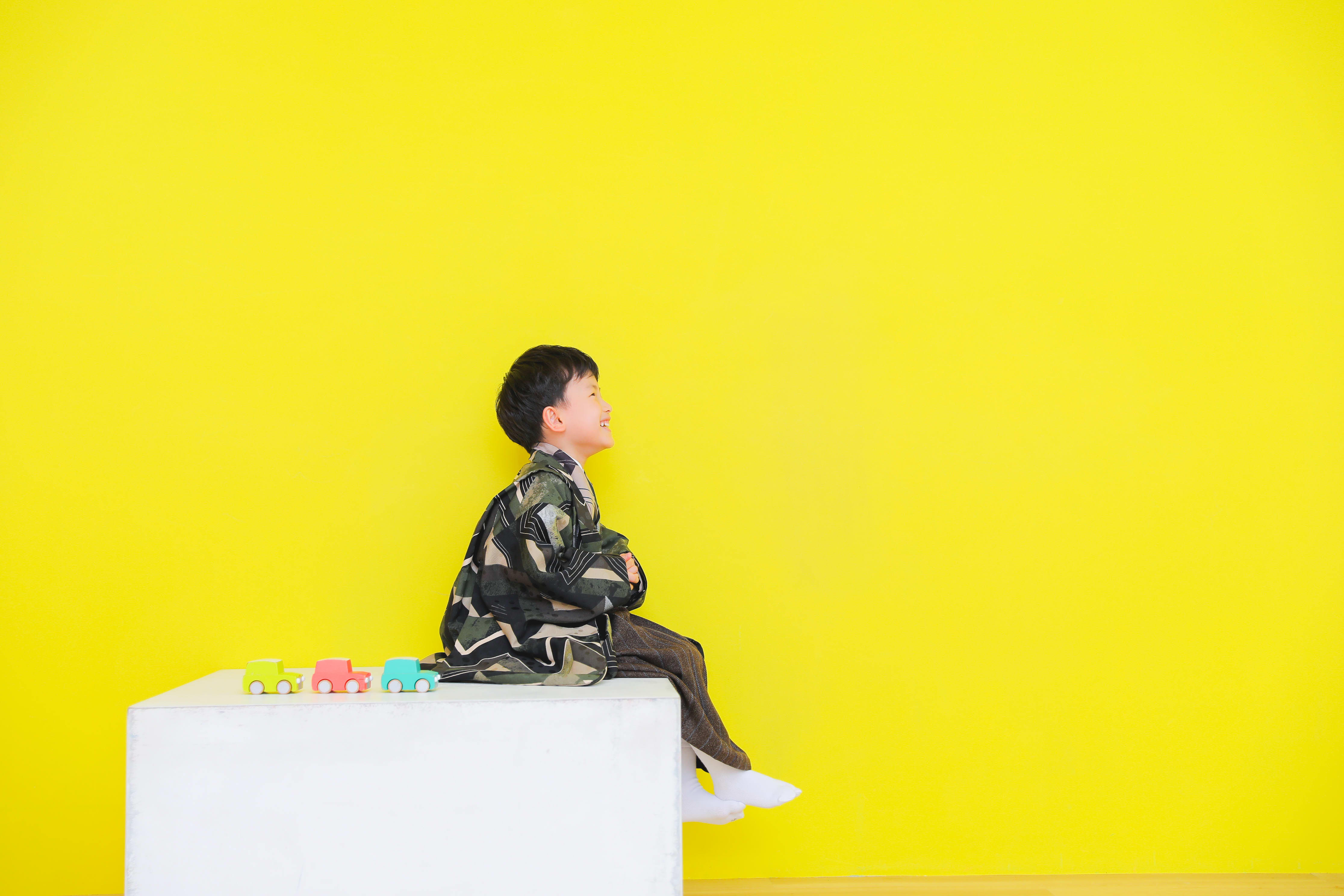 七五三撮影　七五三前撮り　５歳男の子　５歳七五三　ブランド着物