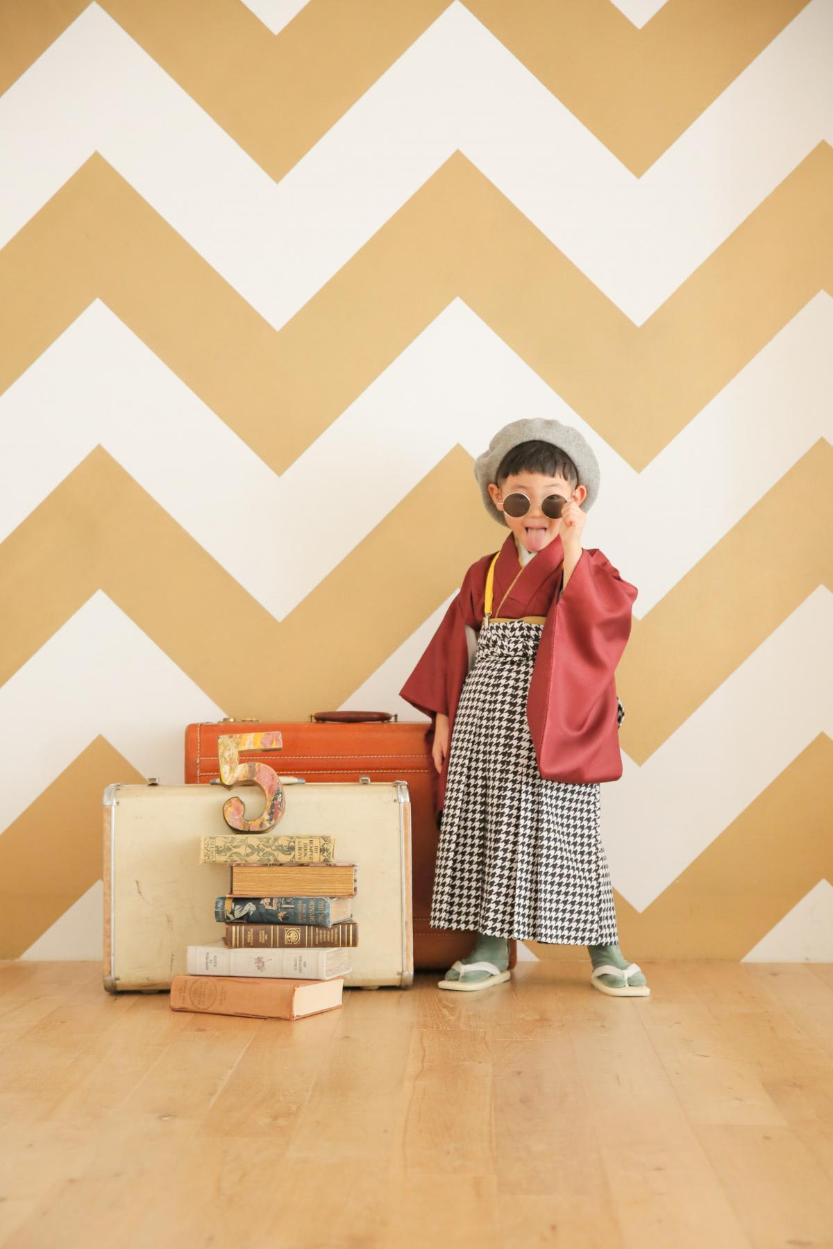 七五三　記念写真　男の子　キッズフォトハウス　HAPISTA