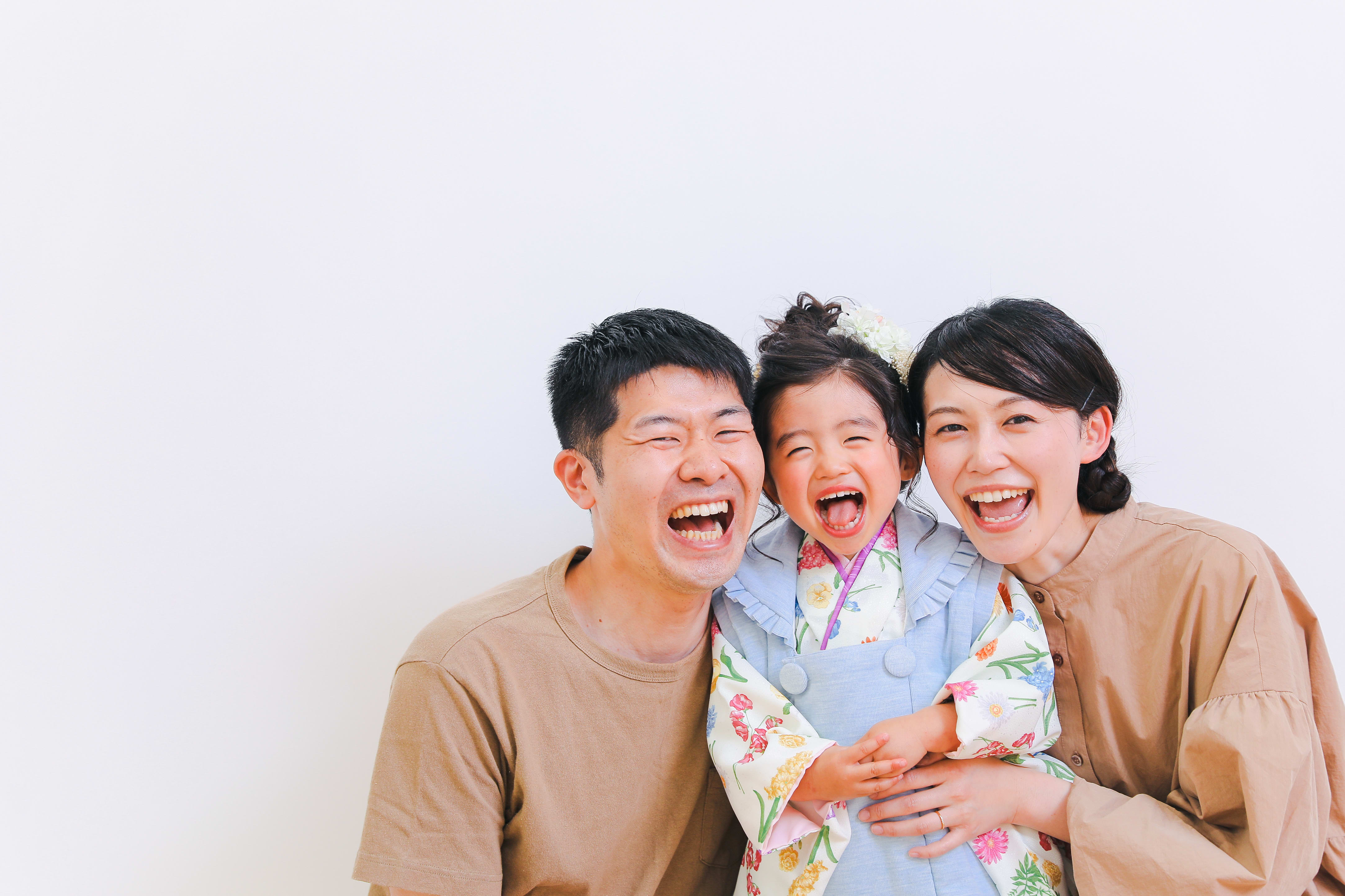 3歳女の子の七五三　フォトスタジオ　ハピスタ