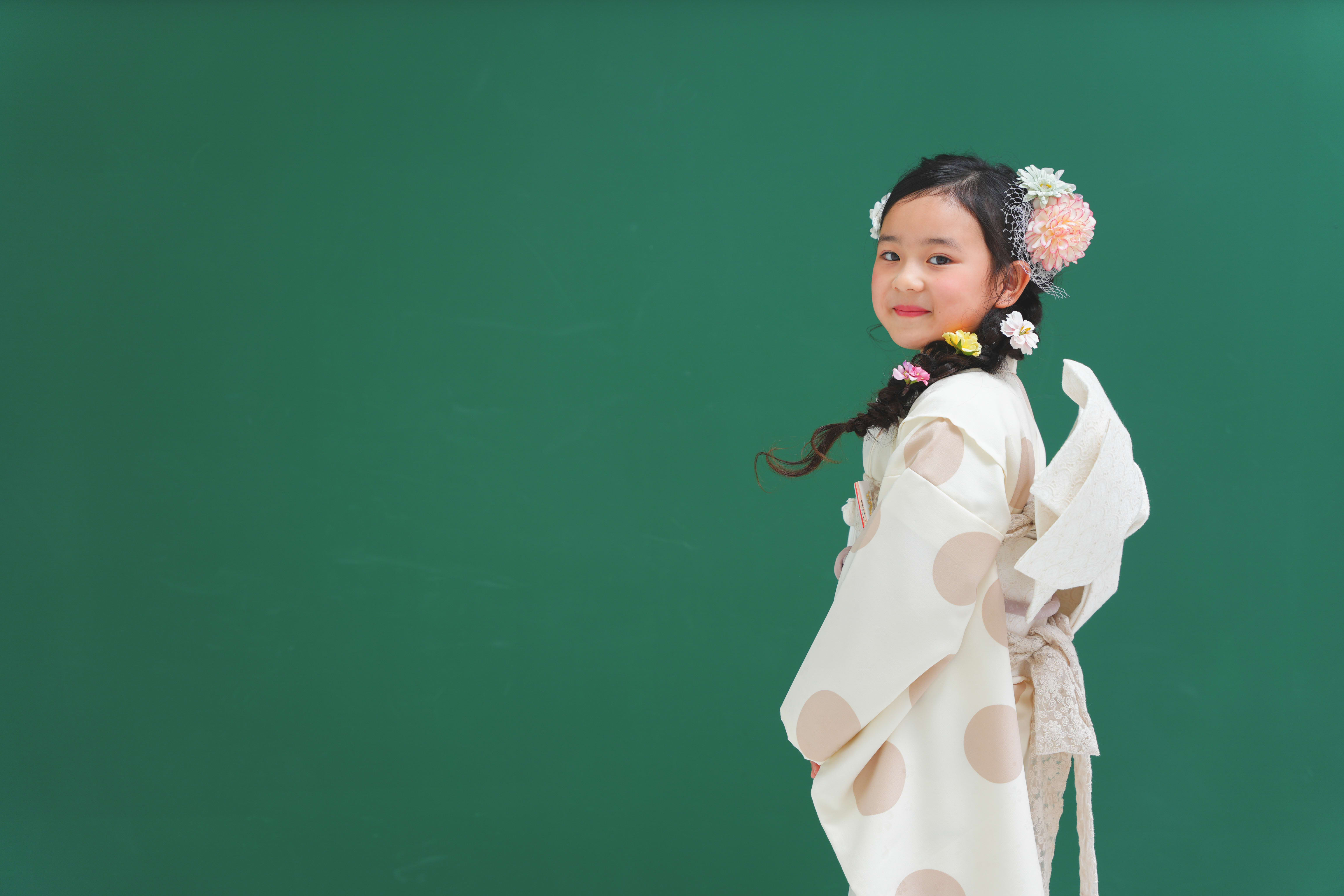 七五三　七五三撮影　753　753撮影　7歳　7歳女の子　キッズフォトスタジオ　大阪フォトスタジオ　堺市フォトスタジオ