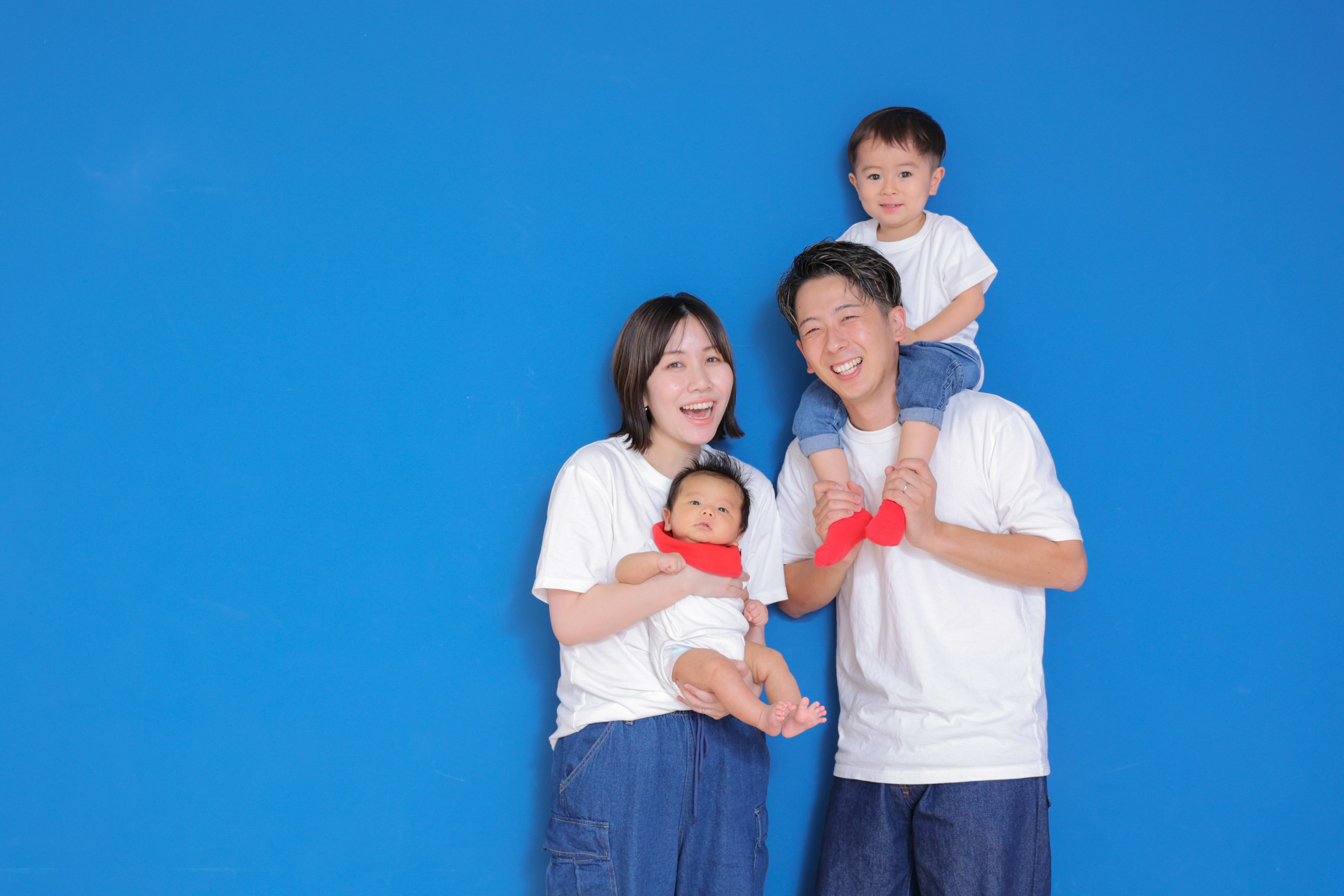 家族写真　一歳バースデー