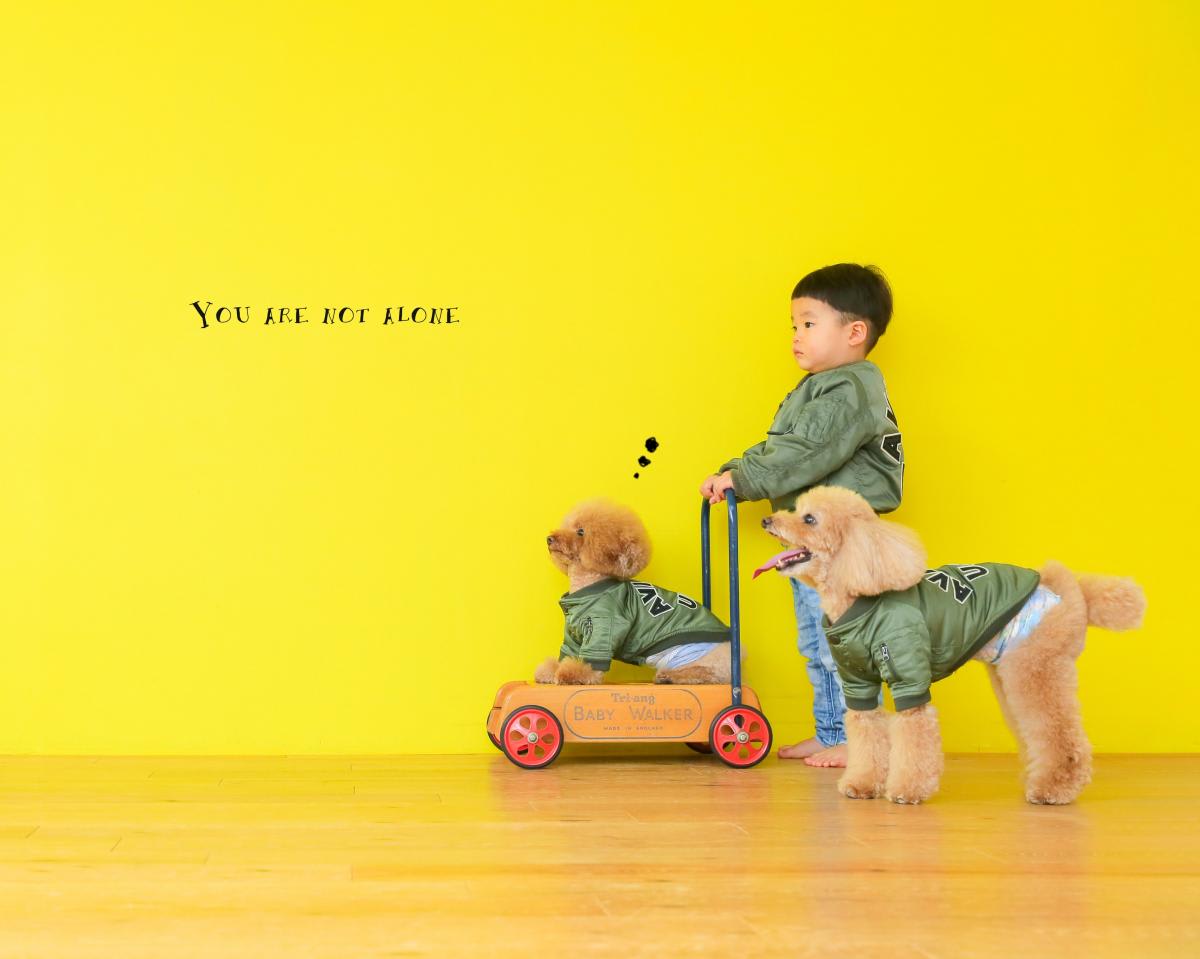 バースデー　お誕生日　男の子　わんちゃん　キッズ写真　HAPISTA