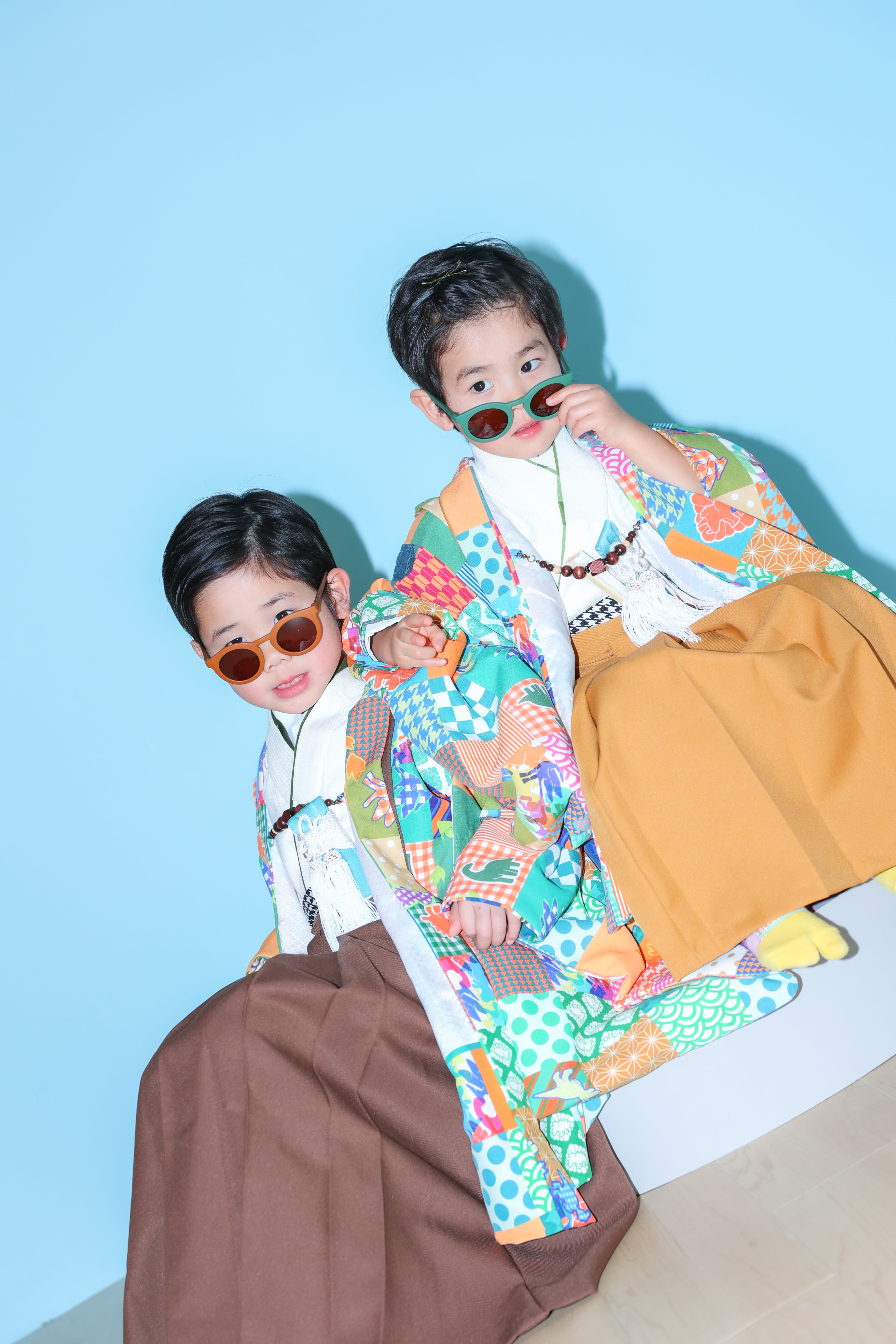 七五三　兄弟　記念撮影　キッズ写真 　ハピスタ