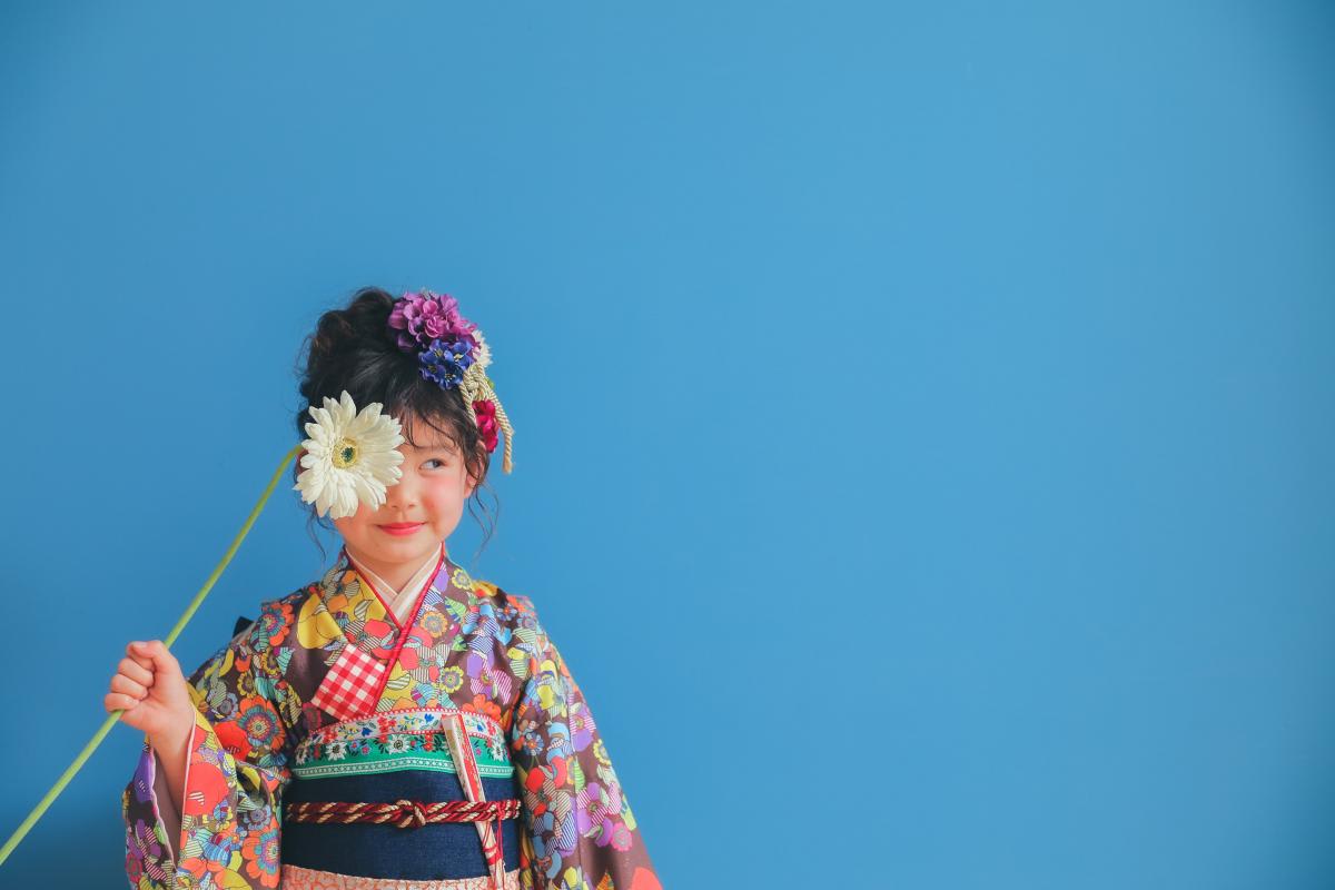 七五三　記念写真　7才女の子　キッズフォトハウス　HAPISTA