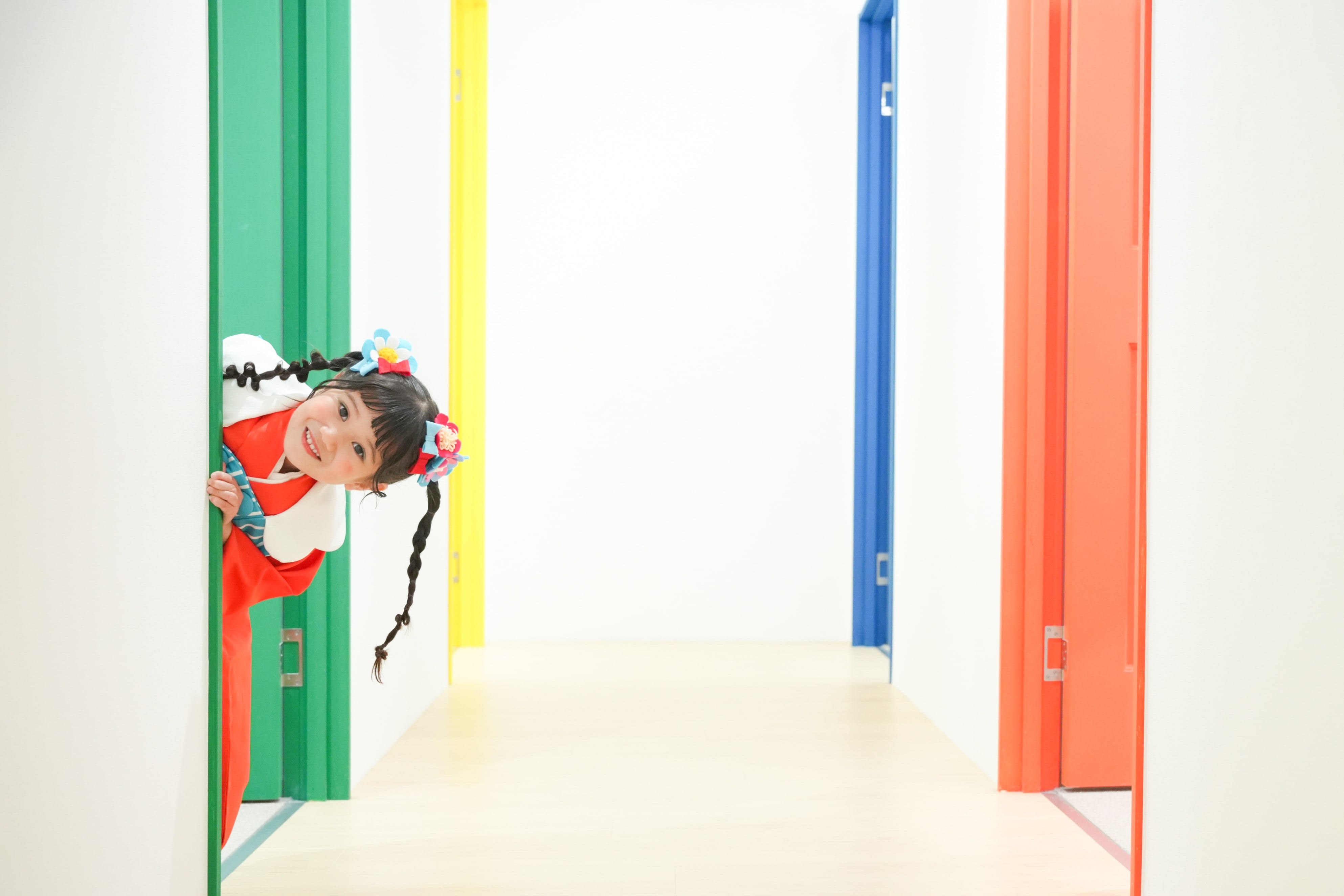 七五三　3歳　女の子　着物