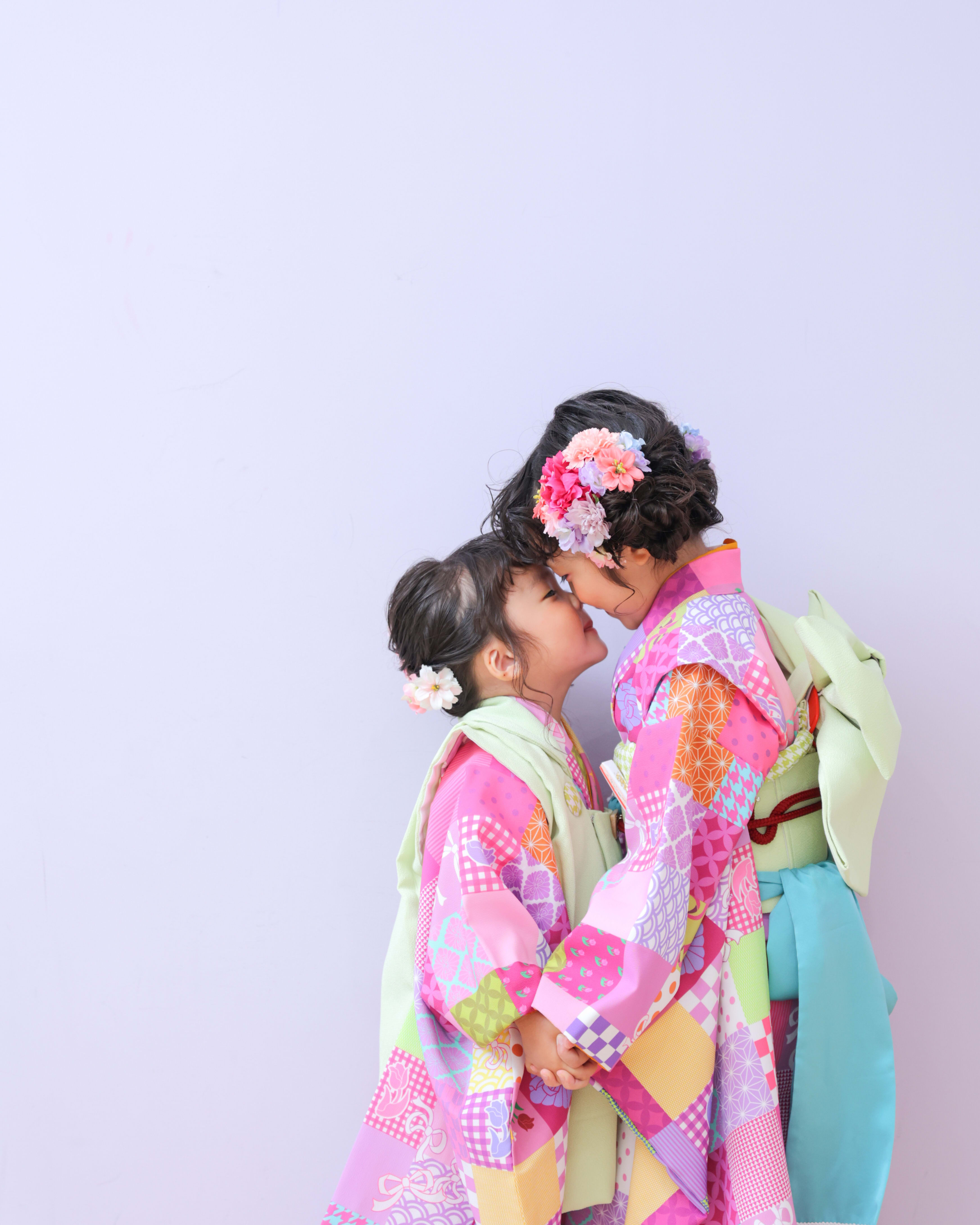 3歳女の子 7歳女の子　姉妹　753 七五三