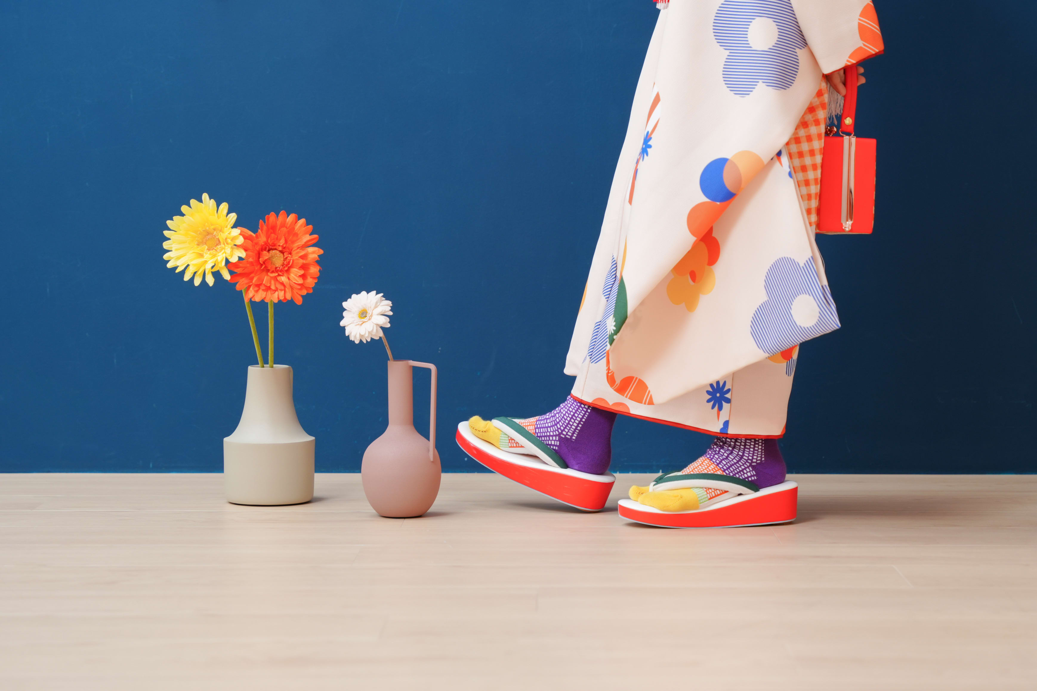 七五三　７歳女の子　可愛い　カラフル　キッズフォトスタジオ　ハピスタ