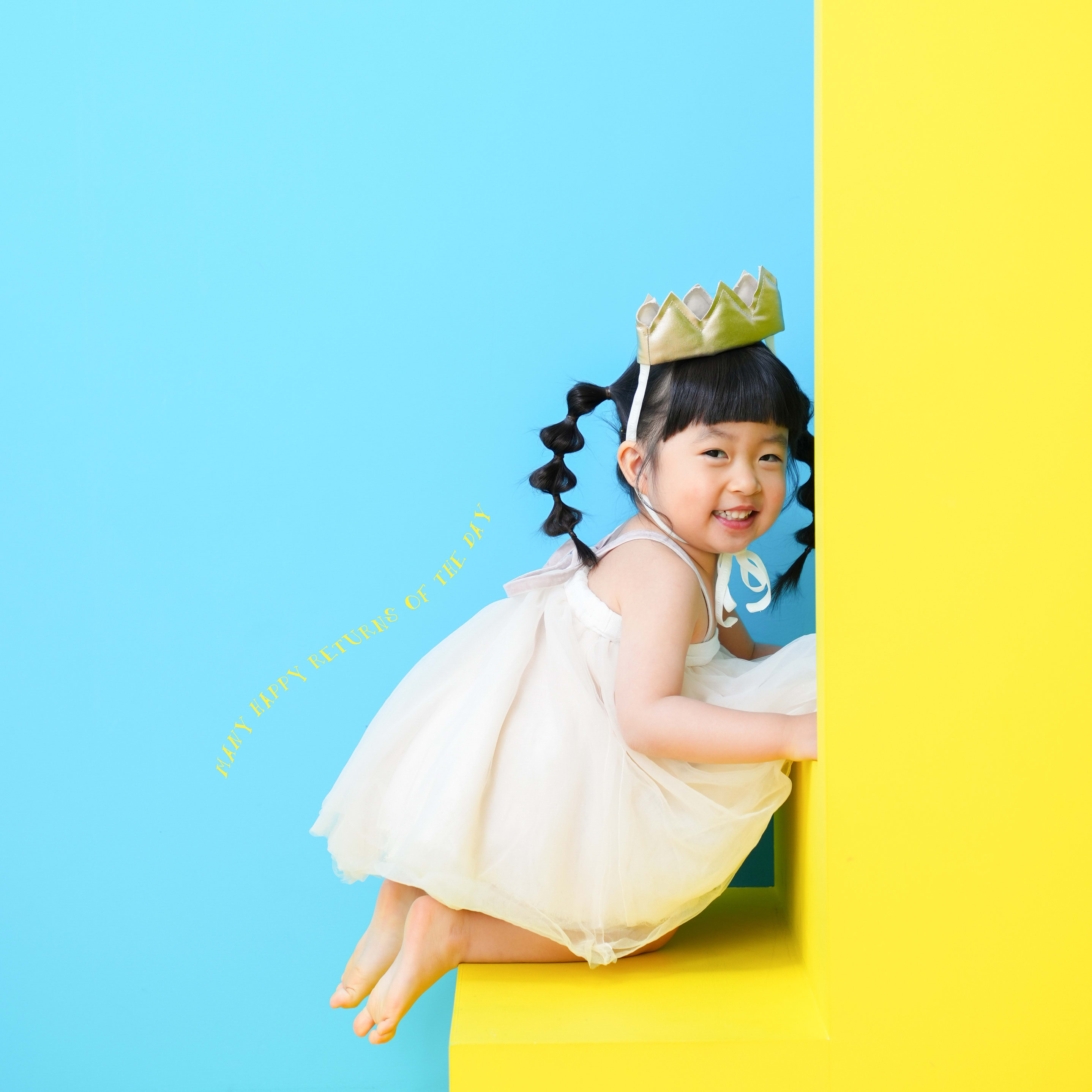 家族写真 　可愛い　おしゃれ　３歳